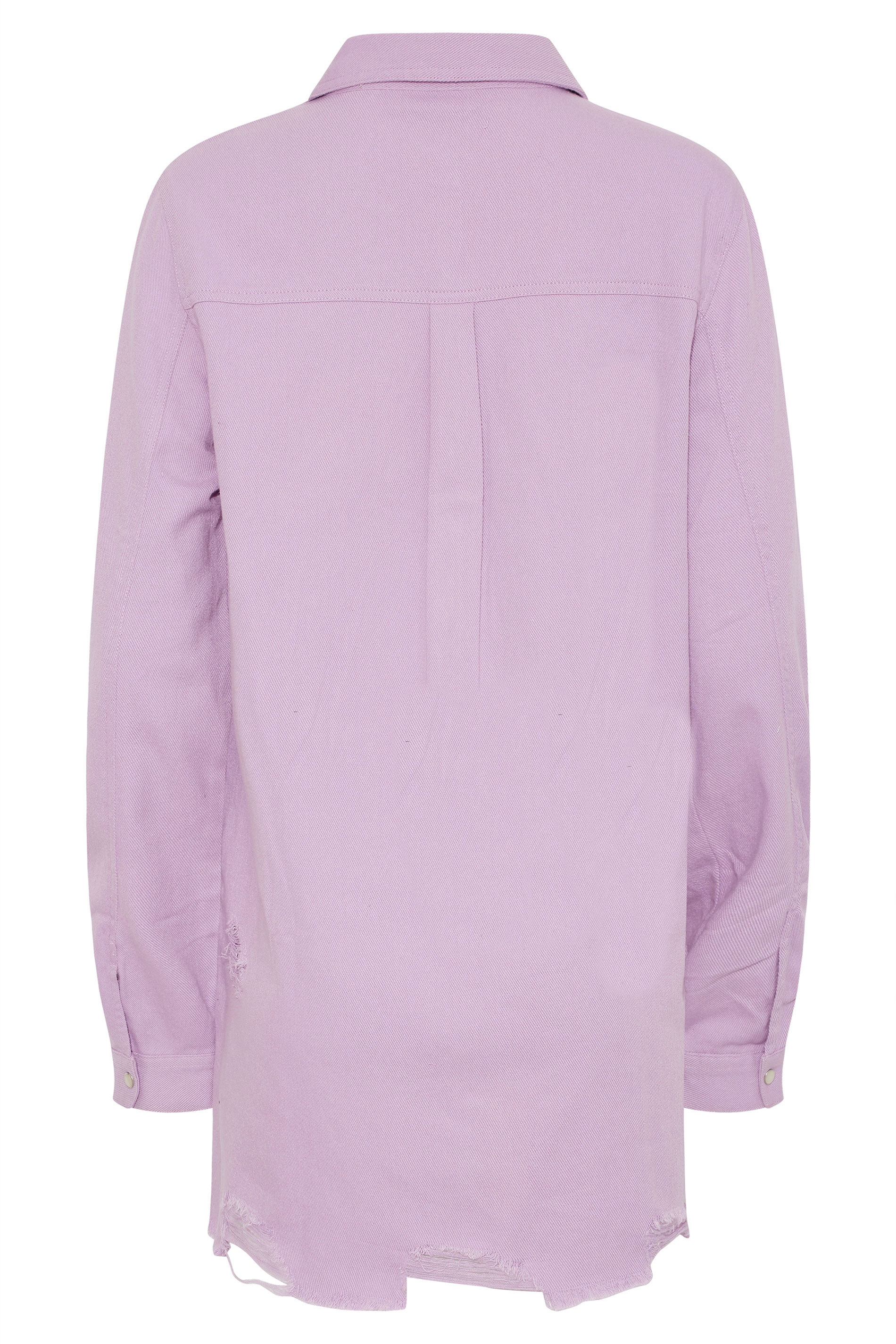 LTS Tall Women's Lilac Purple Distressed Twill Shirt | Long Tall Sally 3