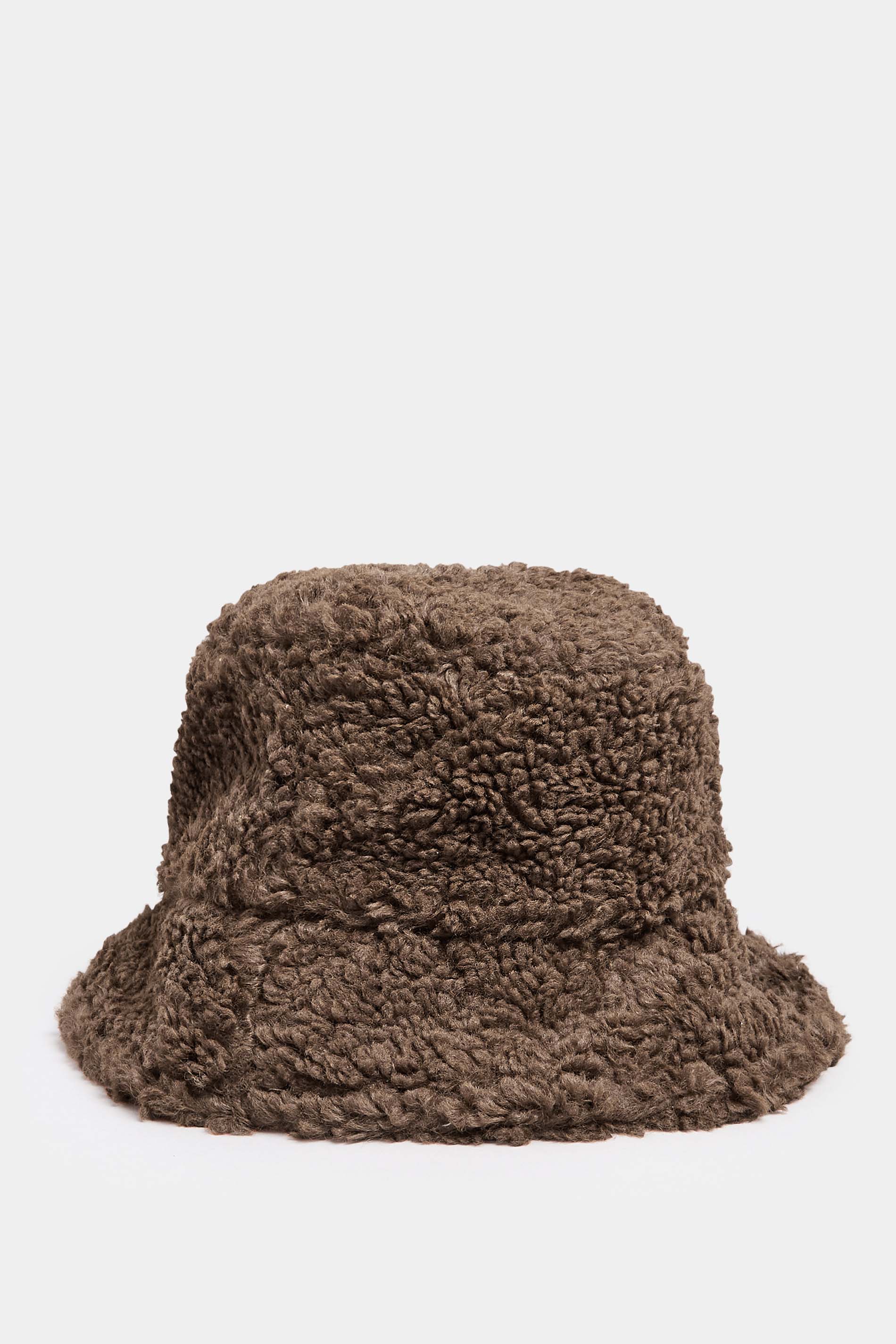 Brown Teddy Bucket Hat | Yours Clothing 2