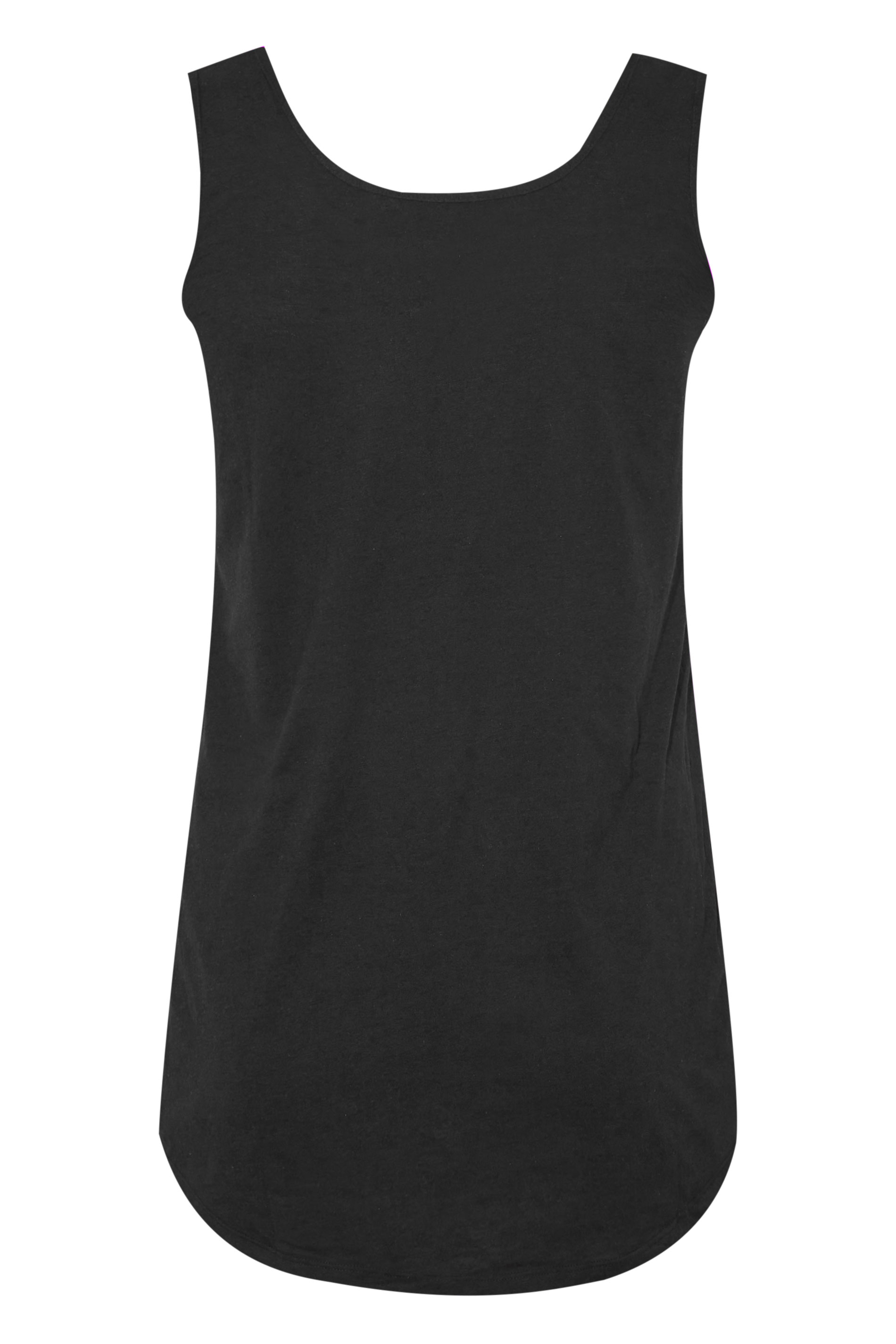 Grande taille  Tops Grande taille  T-Shirts Basiques & Débardeurs | Débardeur Noir Basique - LS27058