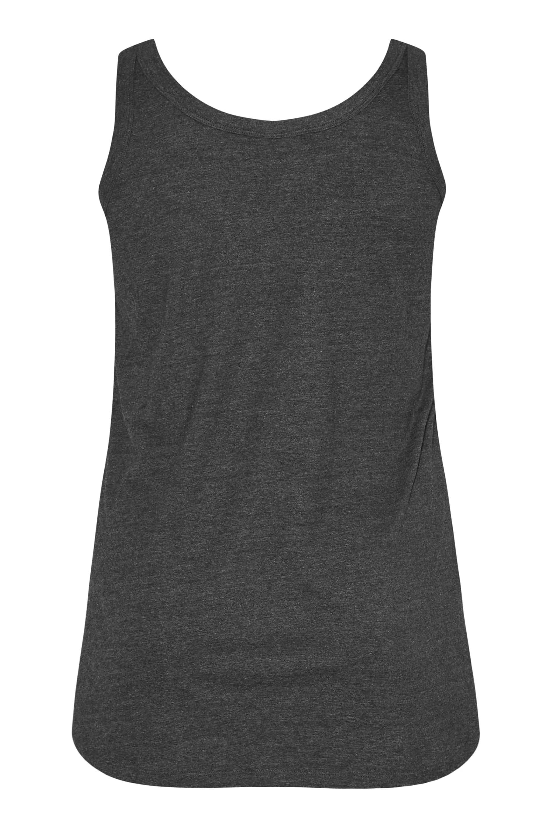 Womens Grey Marl Stretch Cami Top