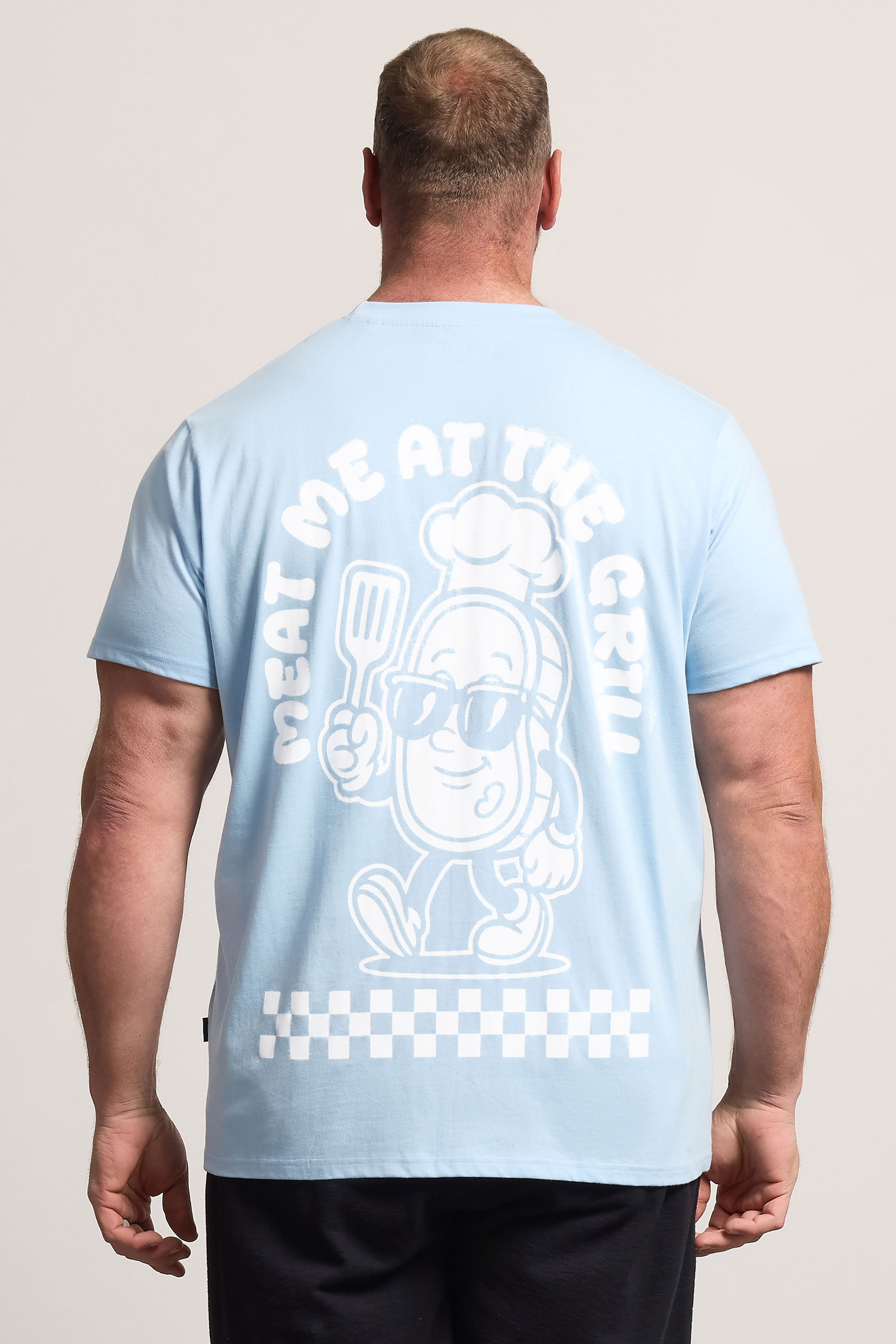 BadRhino Big & Tall Blue 'Meat Grill' Graphic T-Shirt | BadRhino 2