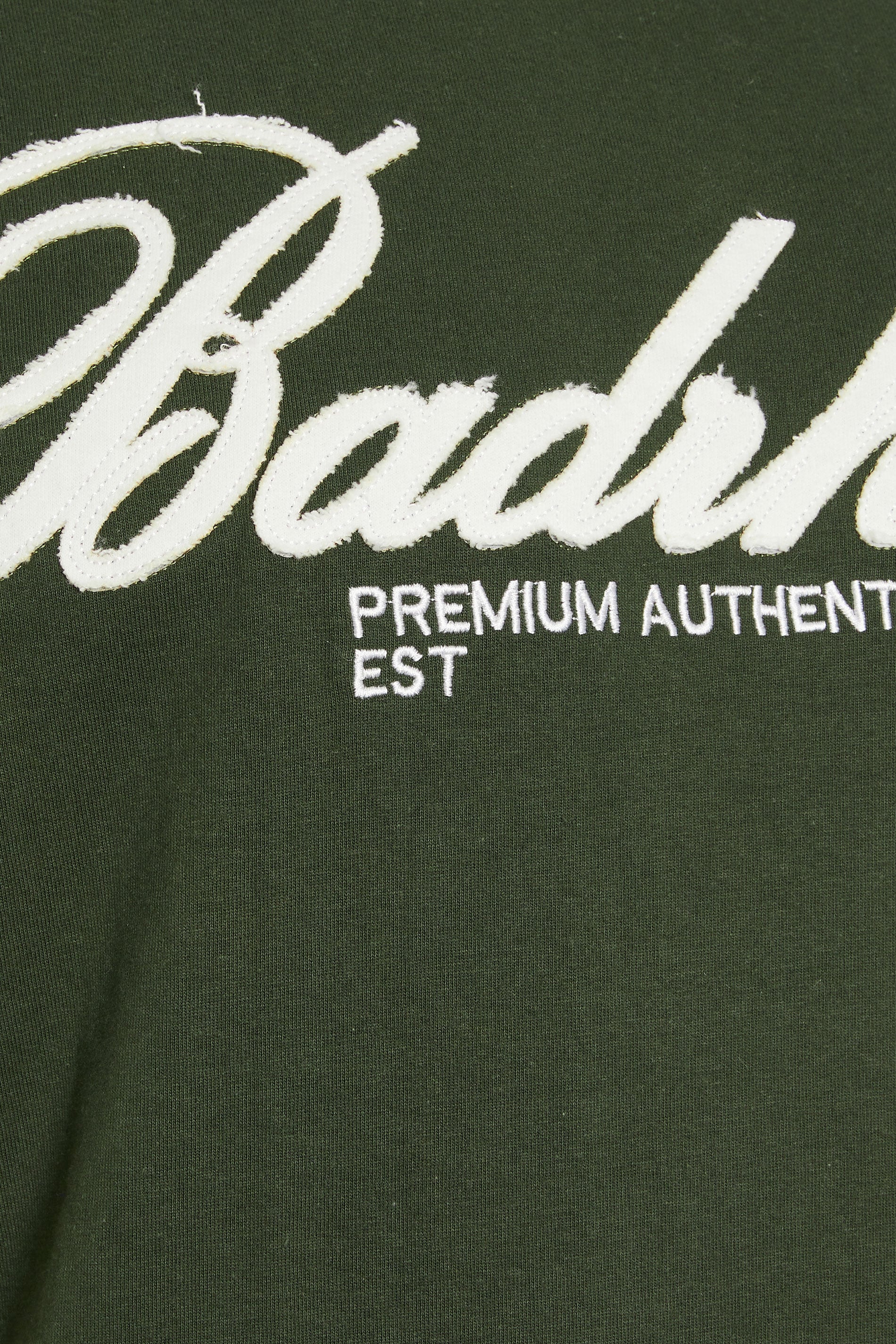 BadRhino Big & Tall Dark Green Embroidered Script T-Shirt | BadRhino 8