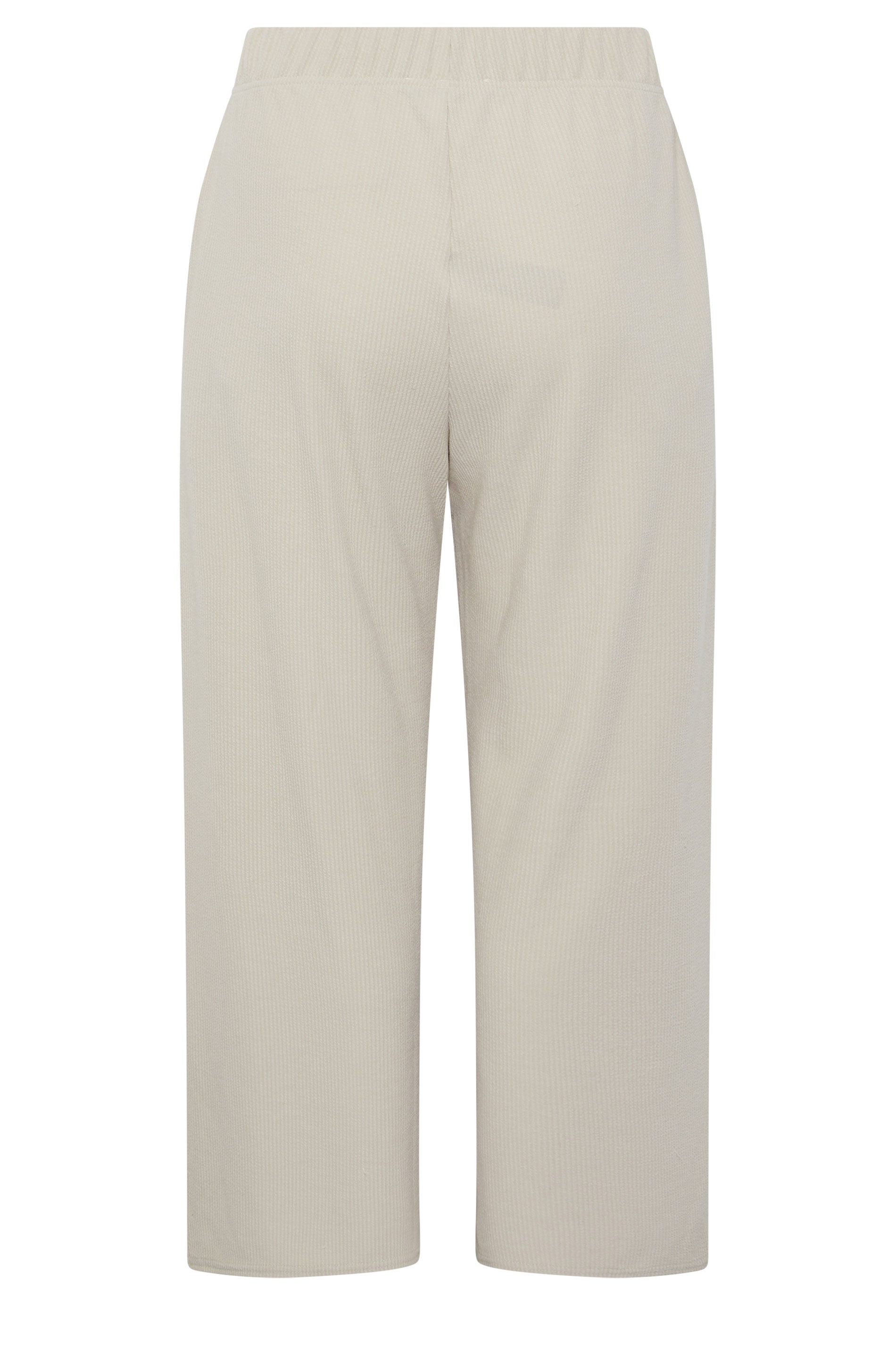 LIMITED COLLECTION Plus Size Beige Brown Crinkle Wide Leg Trousers | Yours Clothing 6