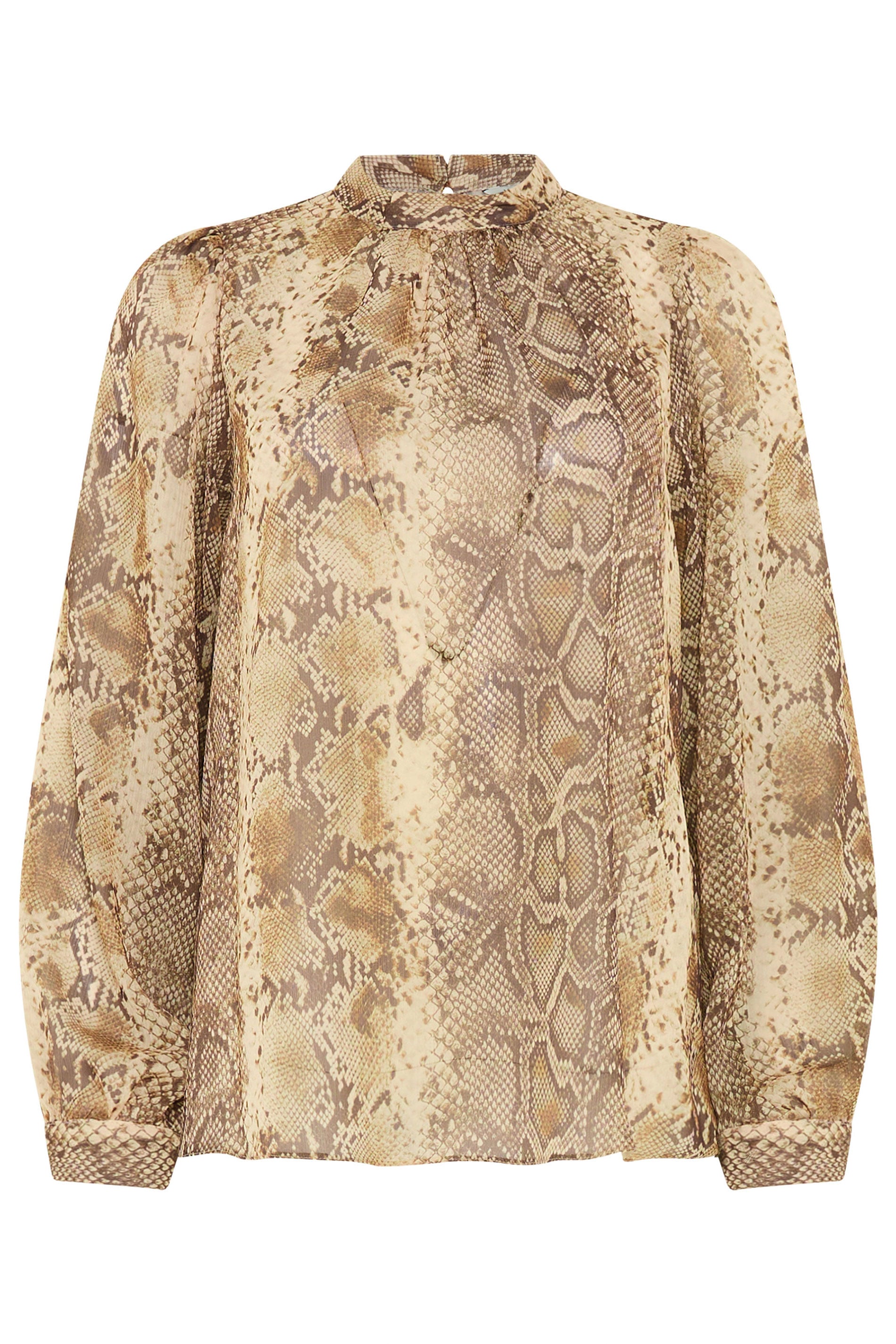 M&Co Brown Snake Print Blouse | M&Co 5