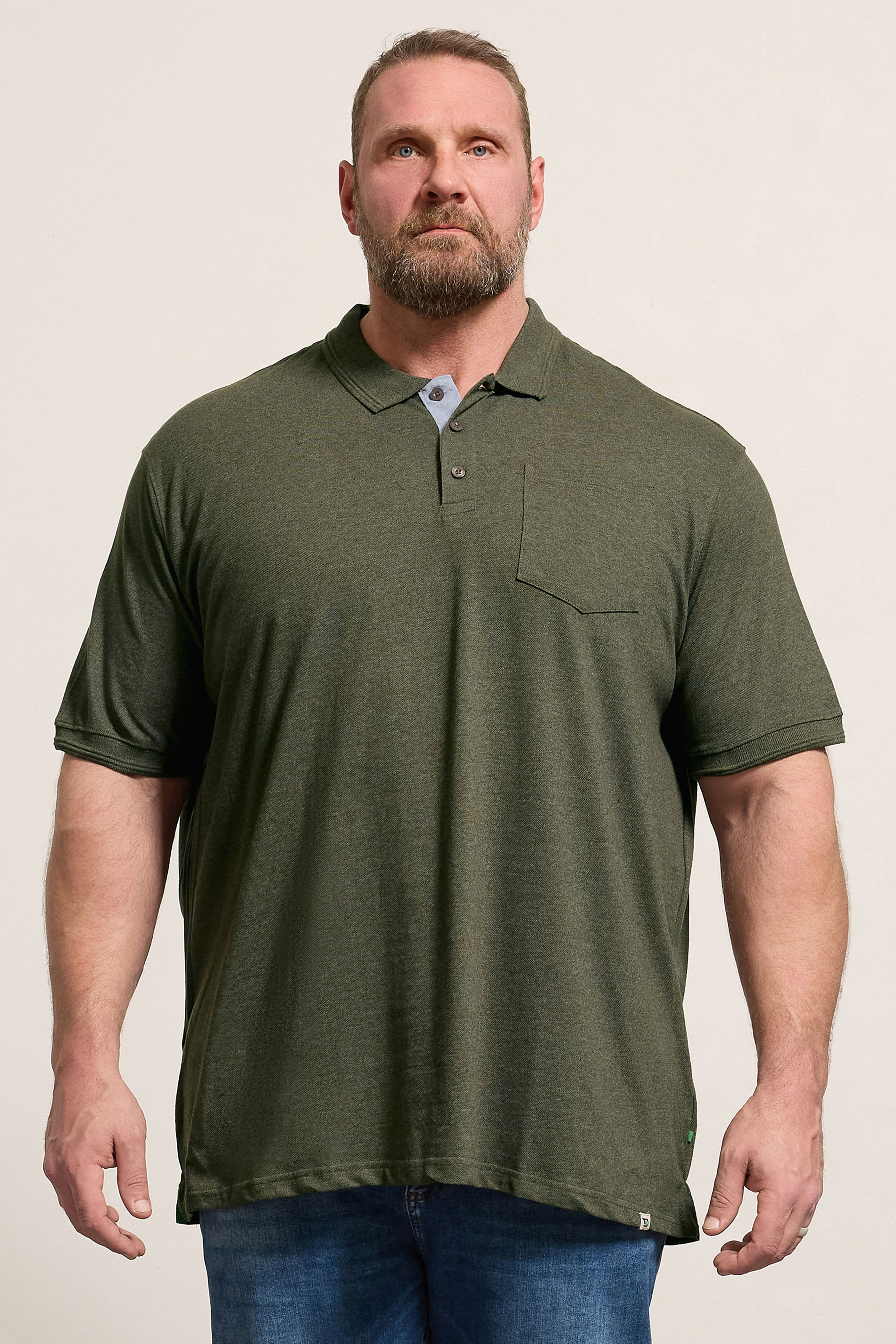 D555 Khaki Basic Polo Shirt | BadRhino 3