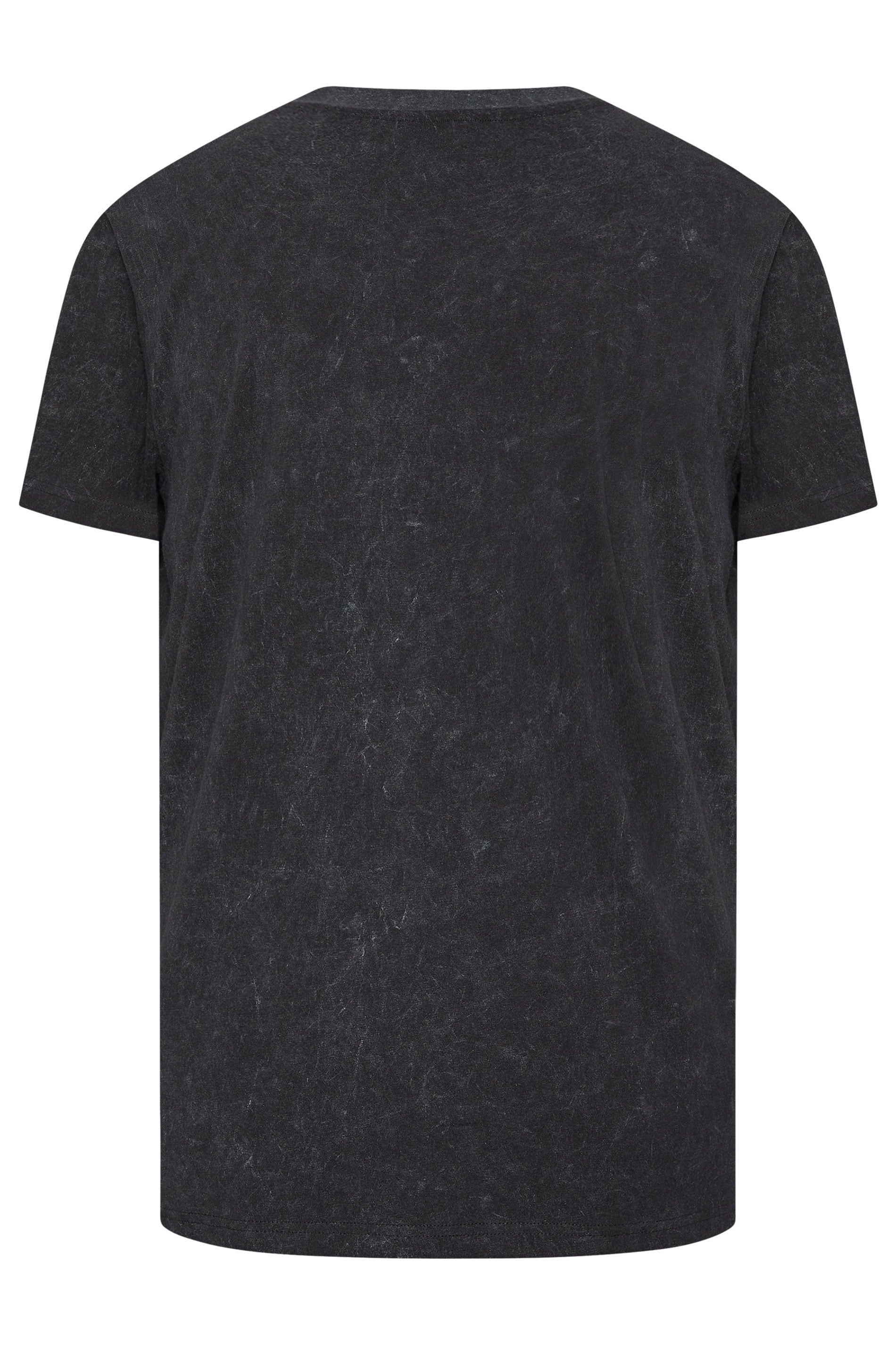BadRhino Big & Tall Black Extra Long Motley Crue Acid Wash Graphic T-Shirt | BadRhino 6