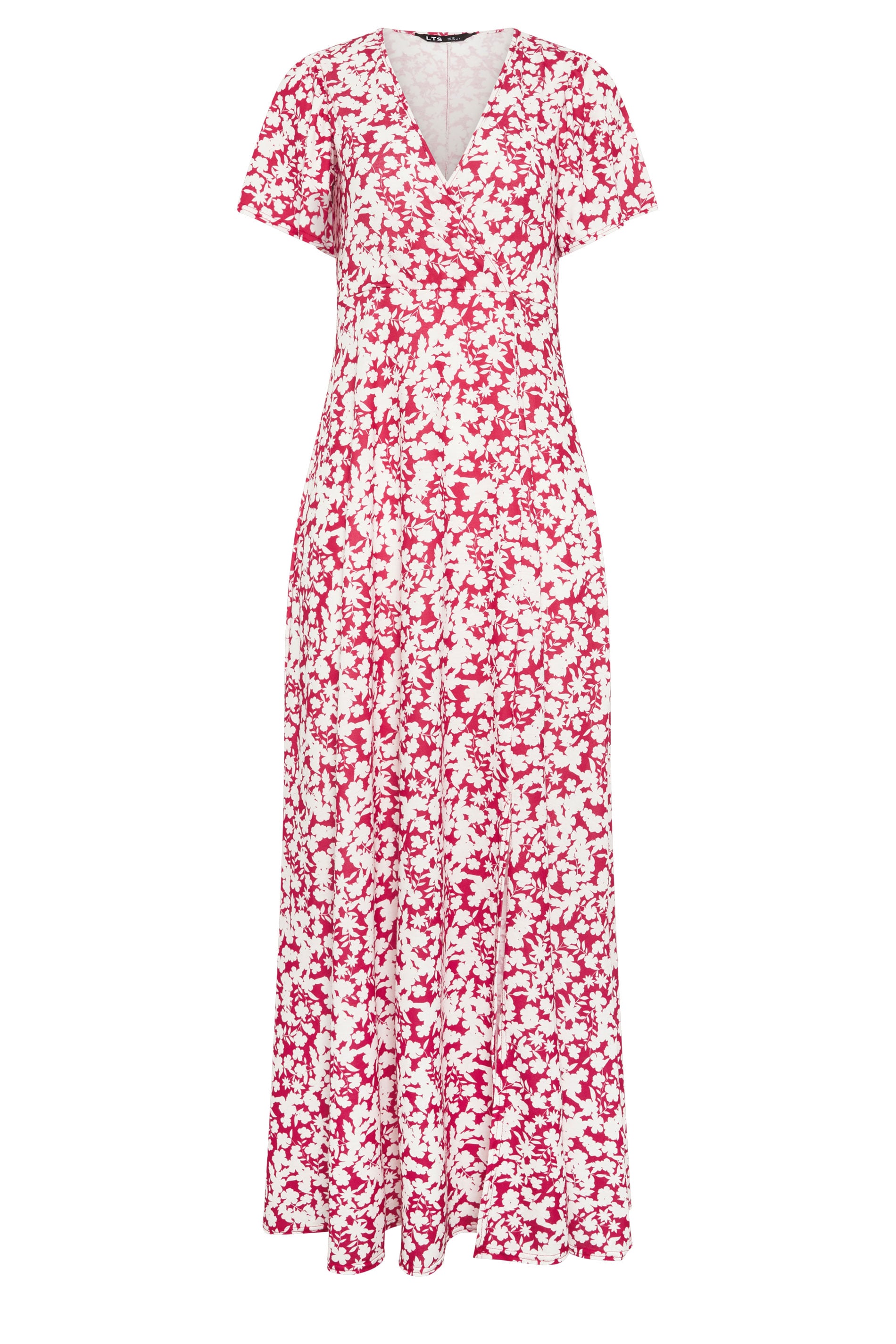 LTS Tall Women's Red Ditsy Floral Wrap Maxi Dress | Long Tall Sally 5