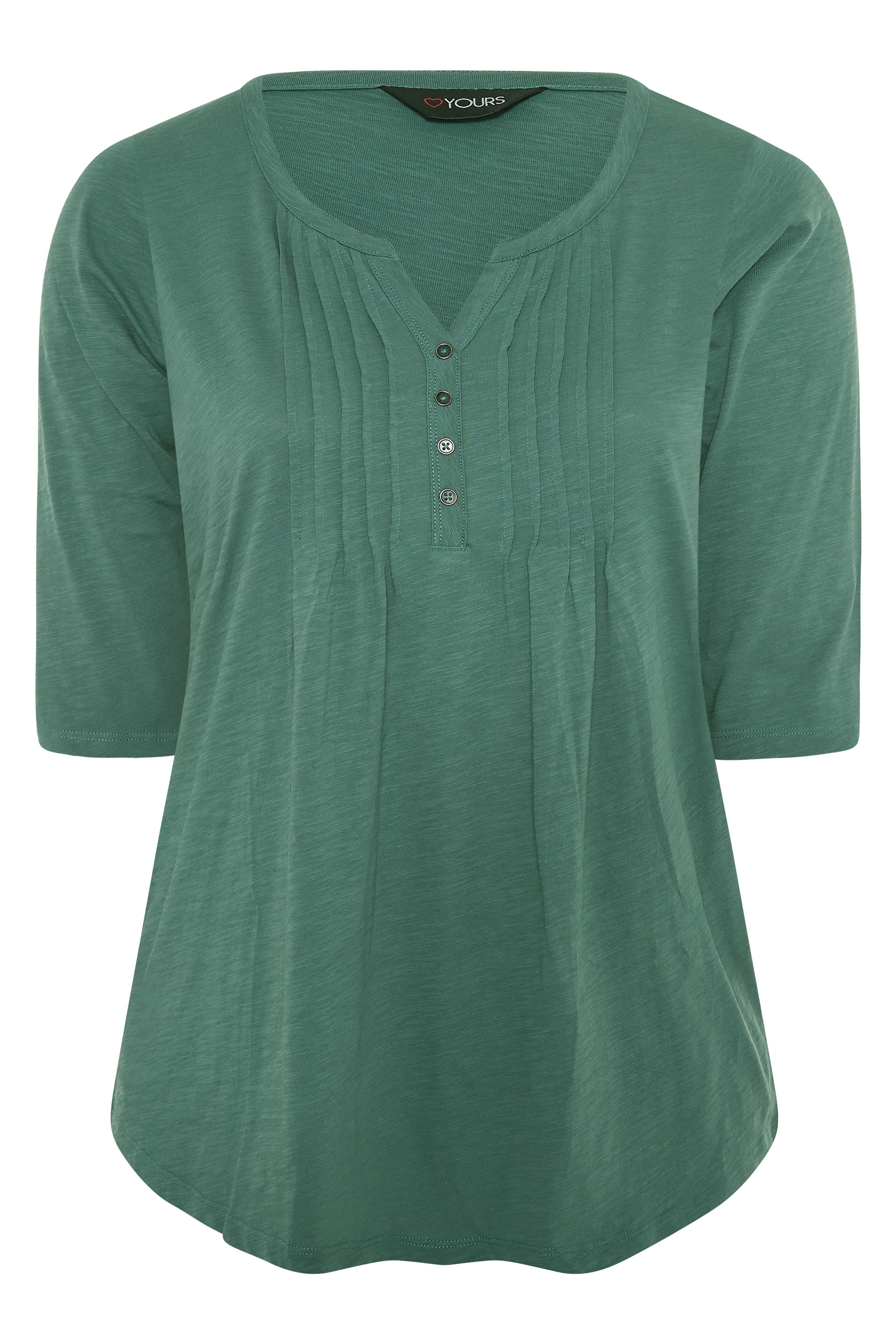 Grande taille  Tops Grande taille  Tops Casual | YOURS FOR GOOD - Top Vert Pastel Volanté - IU07585
