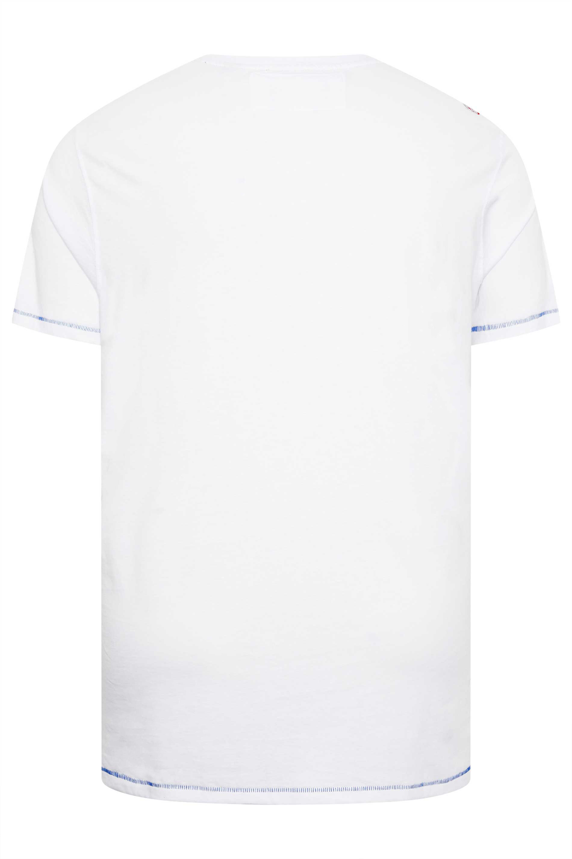 D555 Big & Tall White 'Maui' Surf Print T-Shirt | BadRhino 3