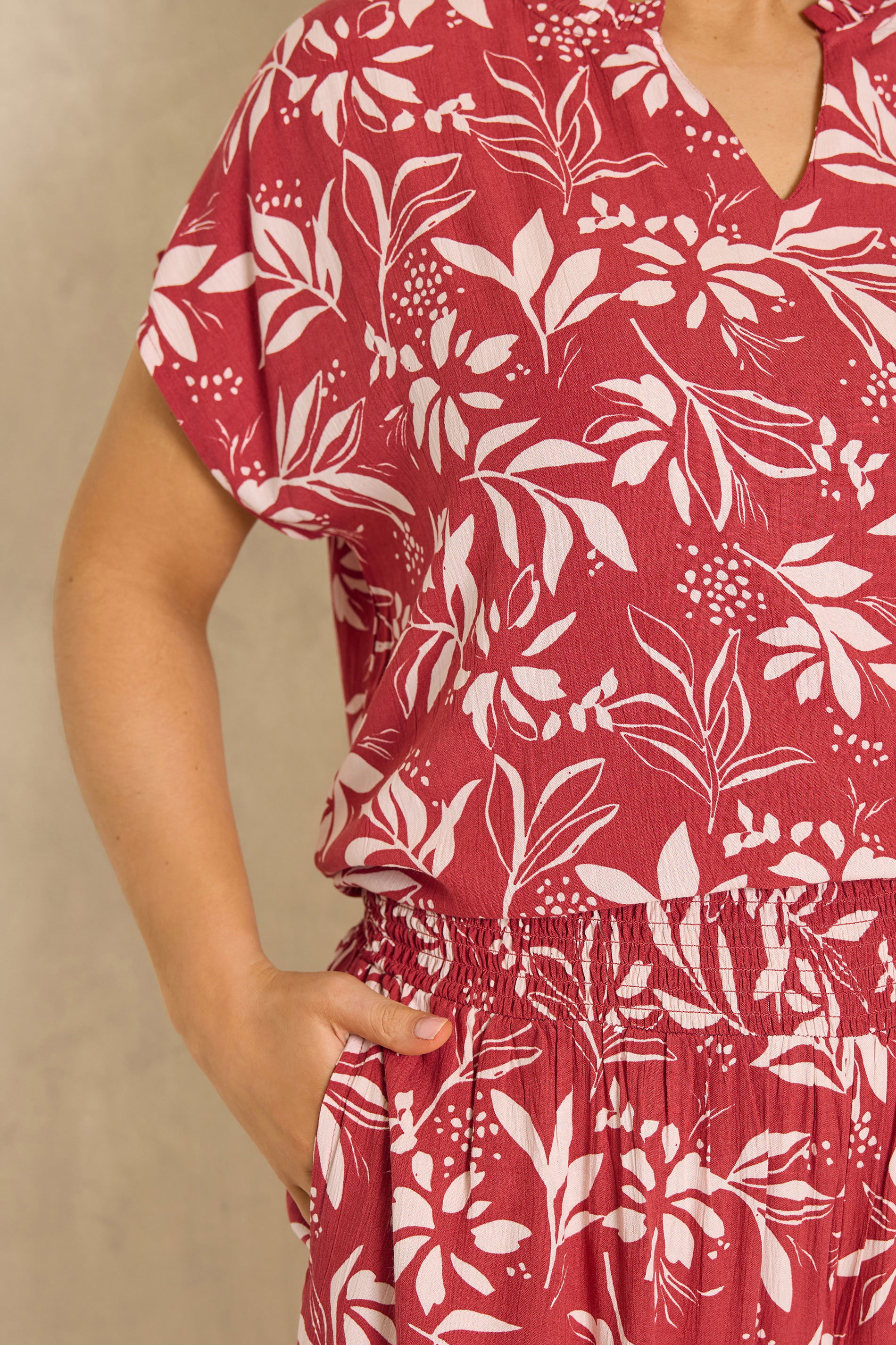 EVANS Plus Size Set Orange Leaf Print | Evans 5