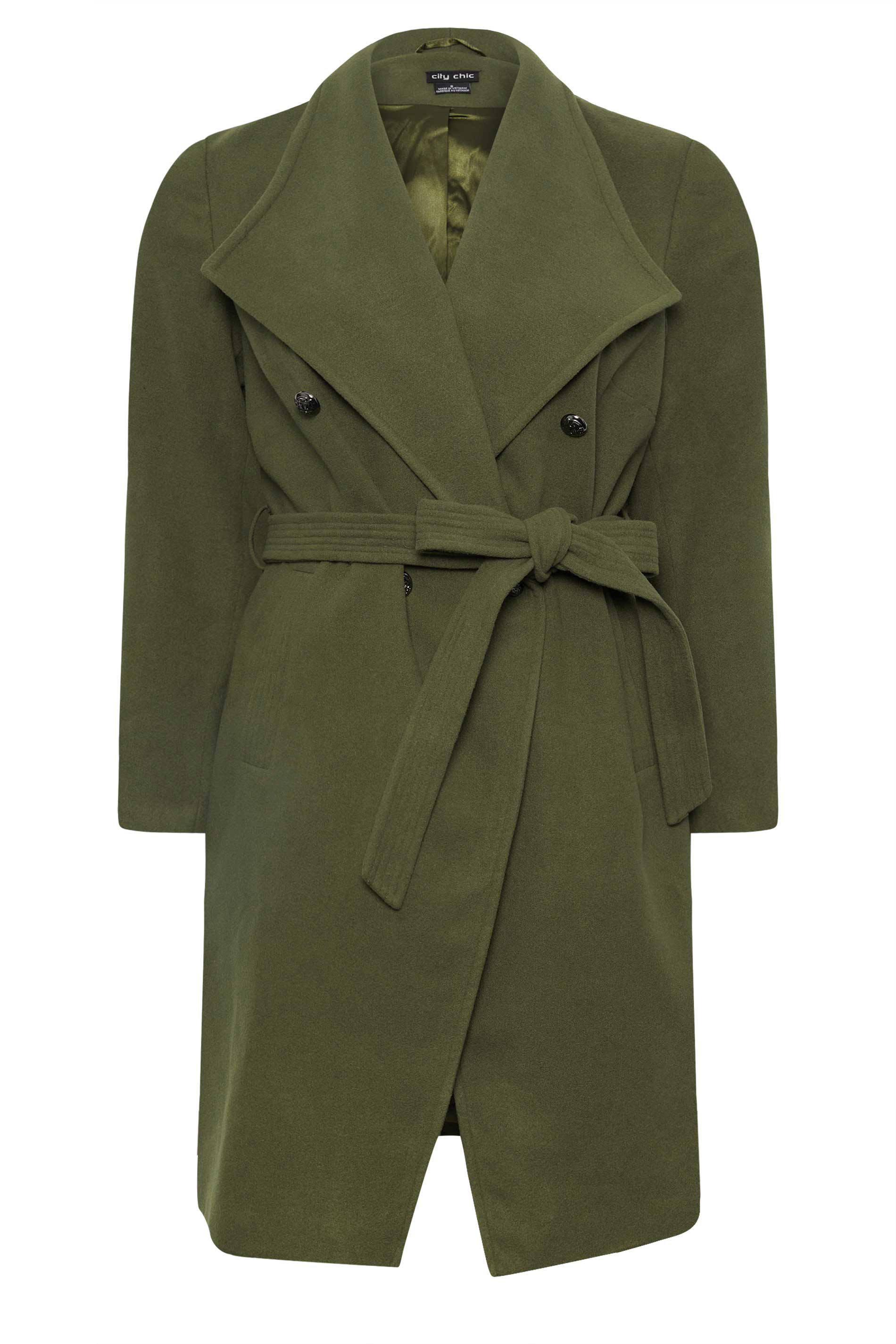 Evans Military Green Formal Belted Coat 1