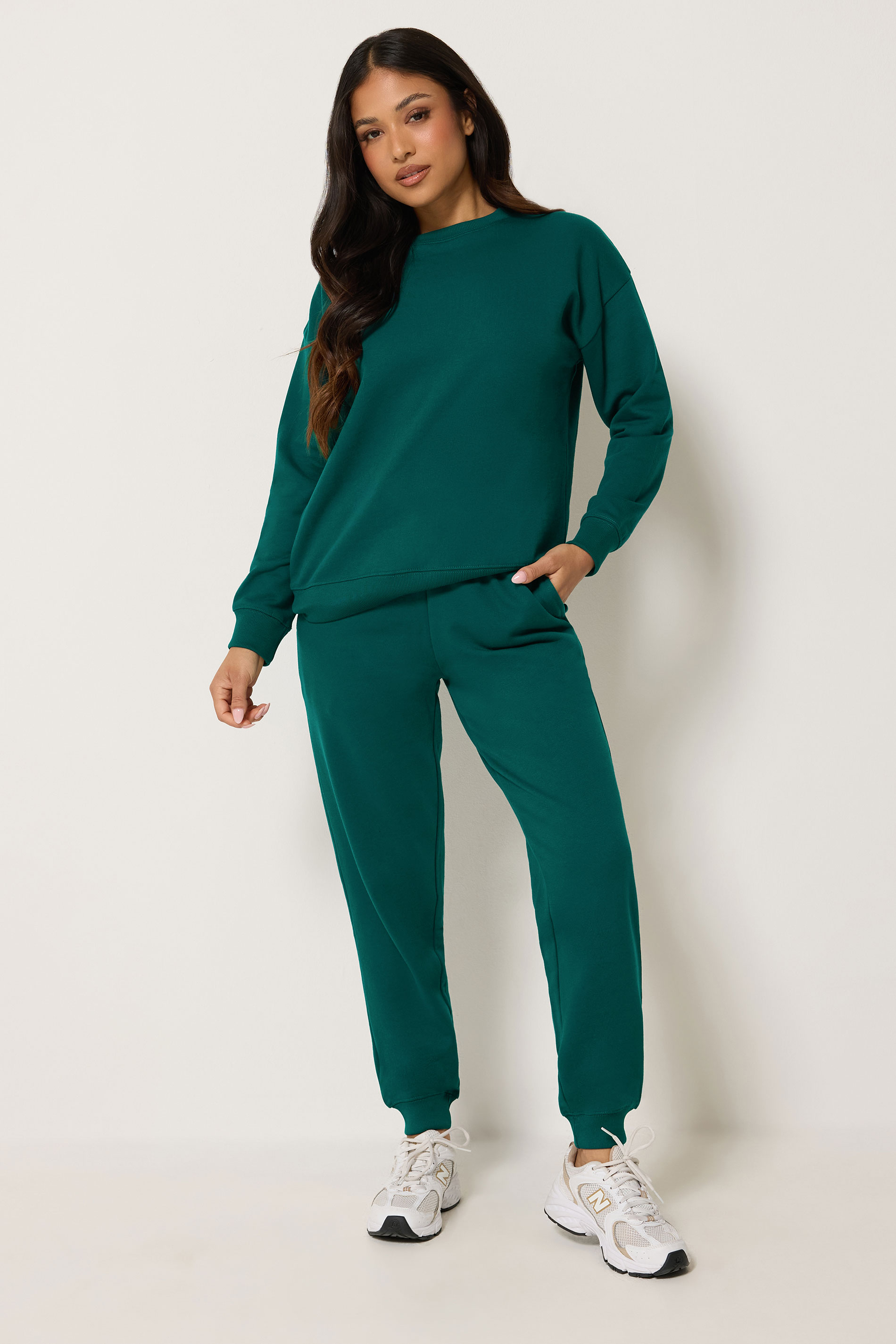 PixieGirl Petite Women's Forest Green Cuffed Joggers | PixieGirl  3