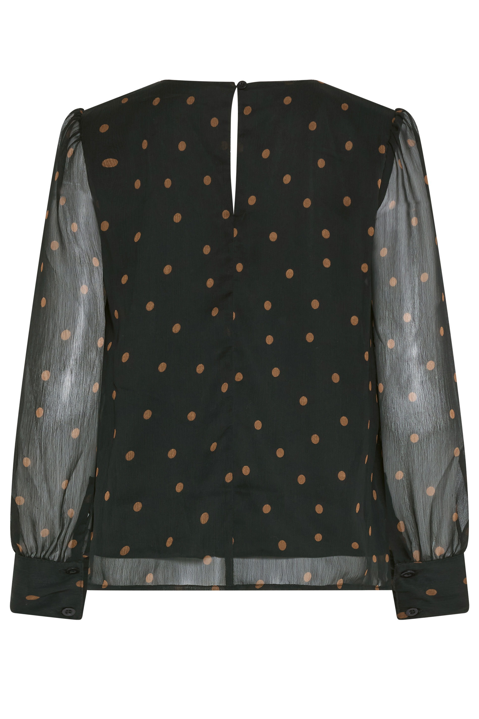 M&Co Women's Black Polka Dot Chiffon Blouse | M&Co 6