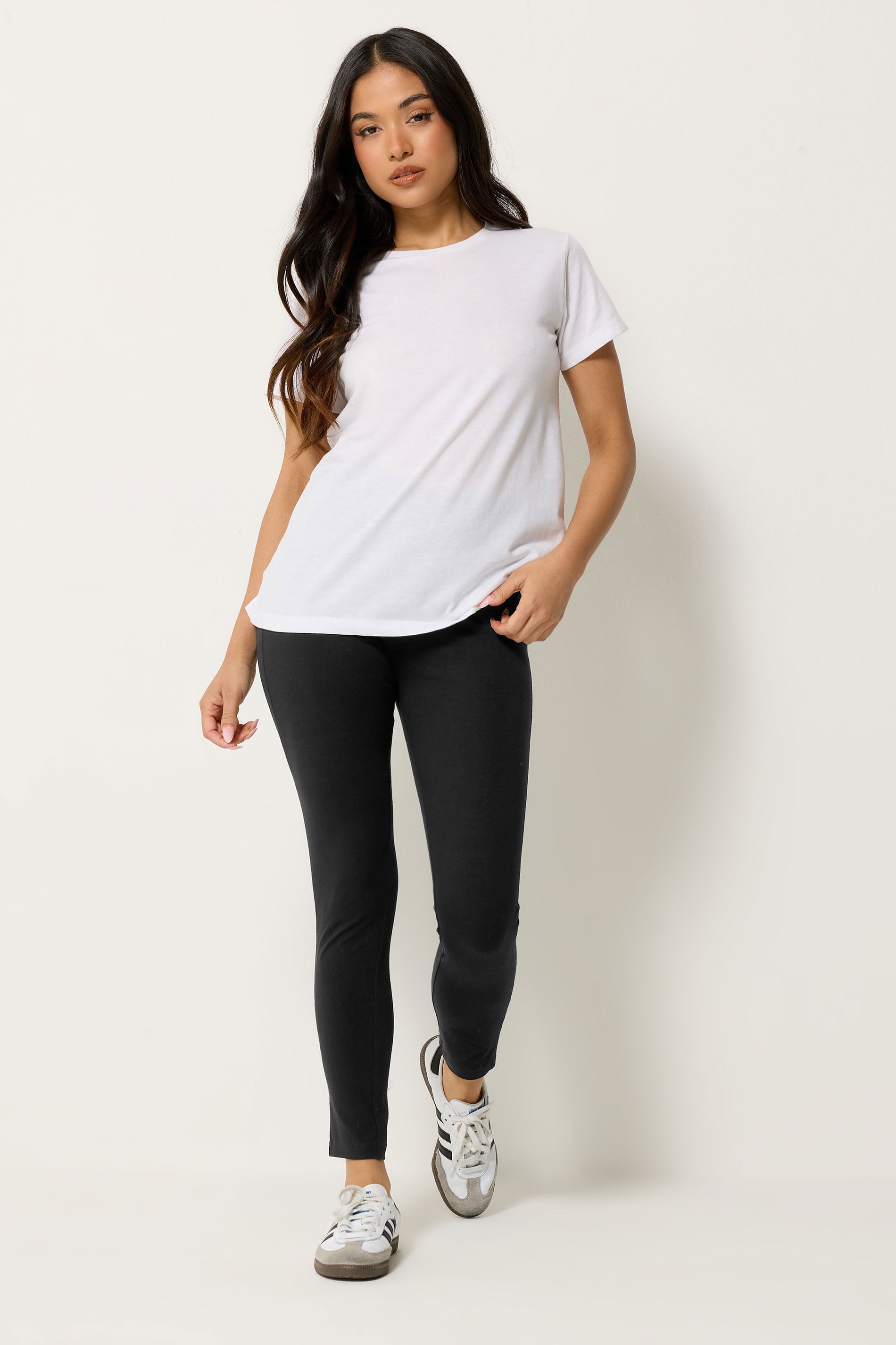 PixieGirl Petite Women's 2 PACK Navy Blue & Black Cotton Leggings | PixieGirl 2