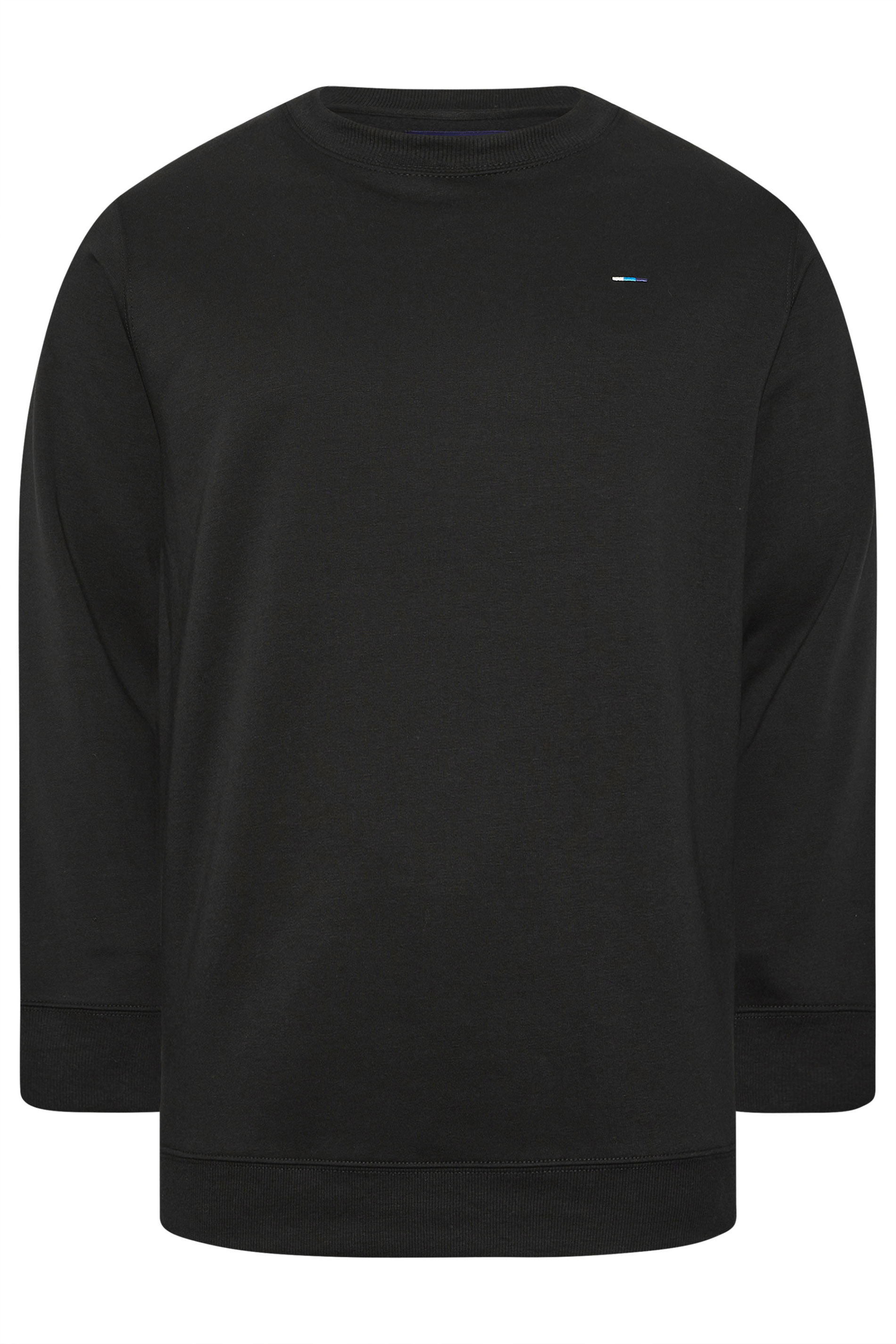 BadRhino Big & Tall Black Crew Neck Sweatshirt | BadRhino 5