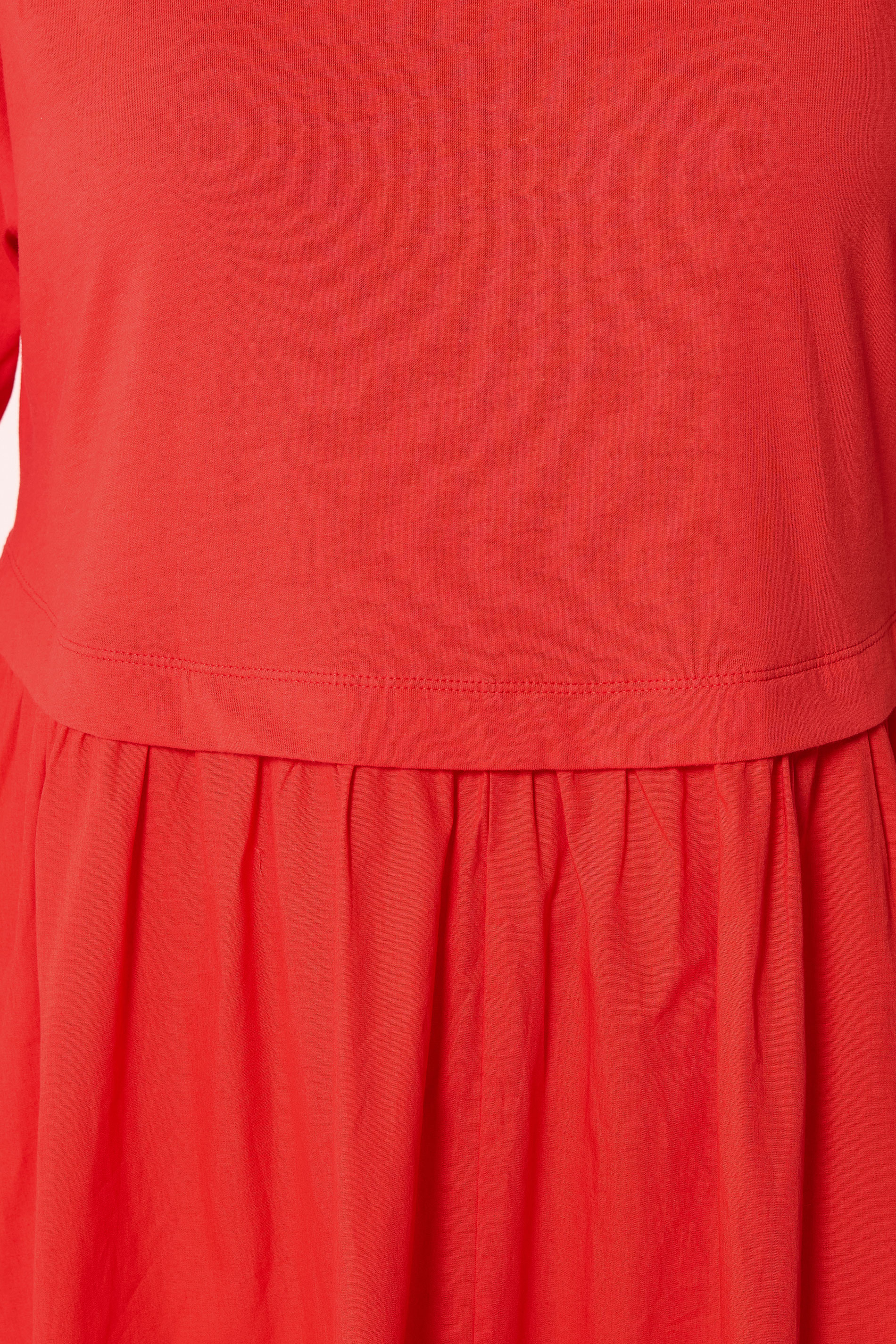 YOURS Plus Size Orange Poplin T-Shirt Midi Dress | Yours Clothing 4