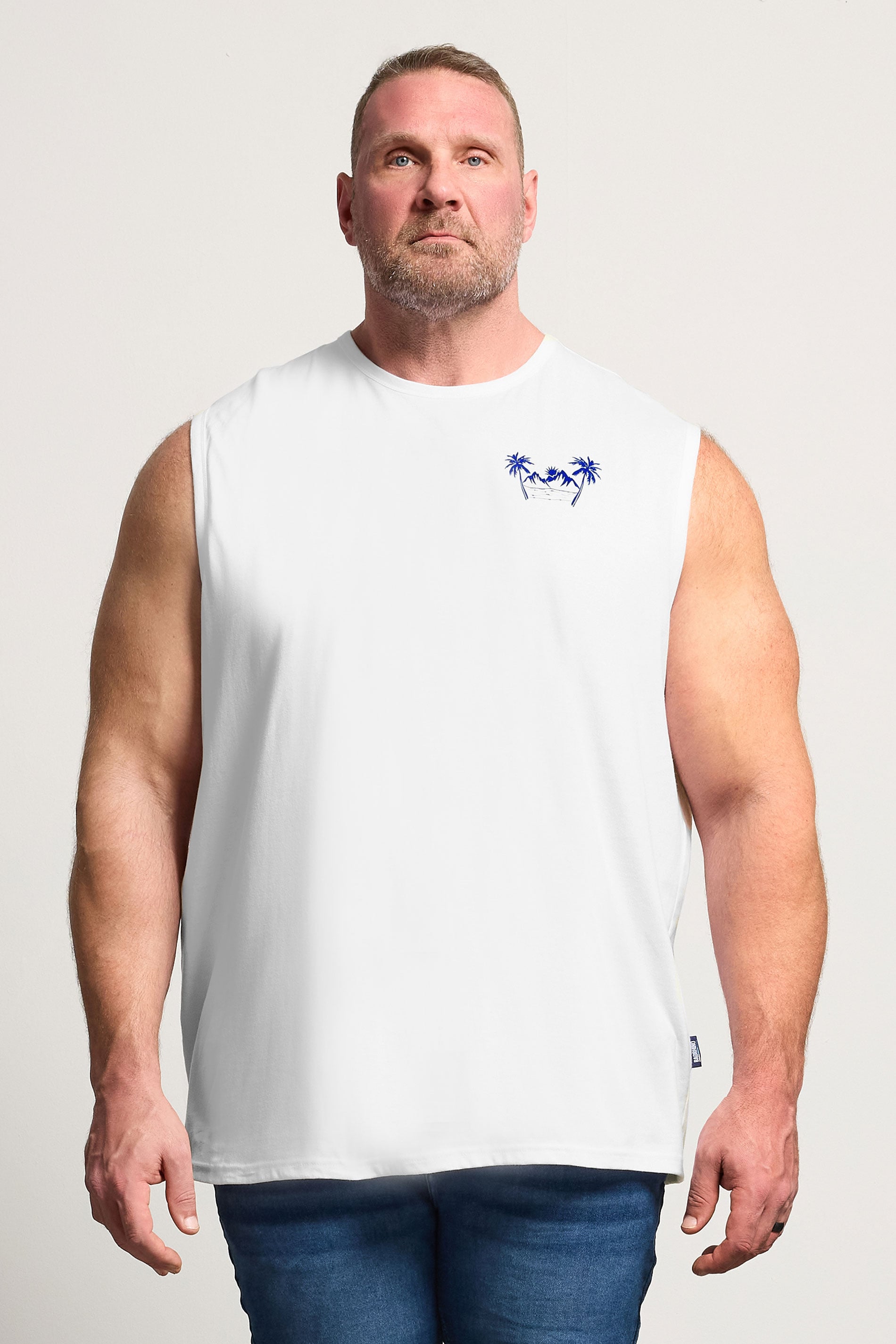 BadRhino Big & Tall Light Blue Sun Graphic Vest Top | BadRhino 2