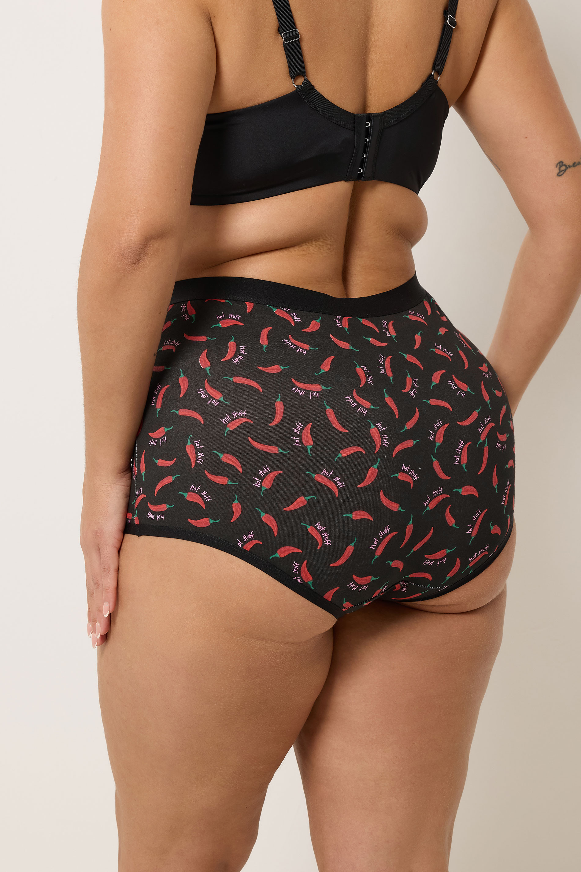 YOURSET 5 PACK Plus Size Black Chili Print Shorts  |Yours Clothing 4