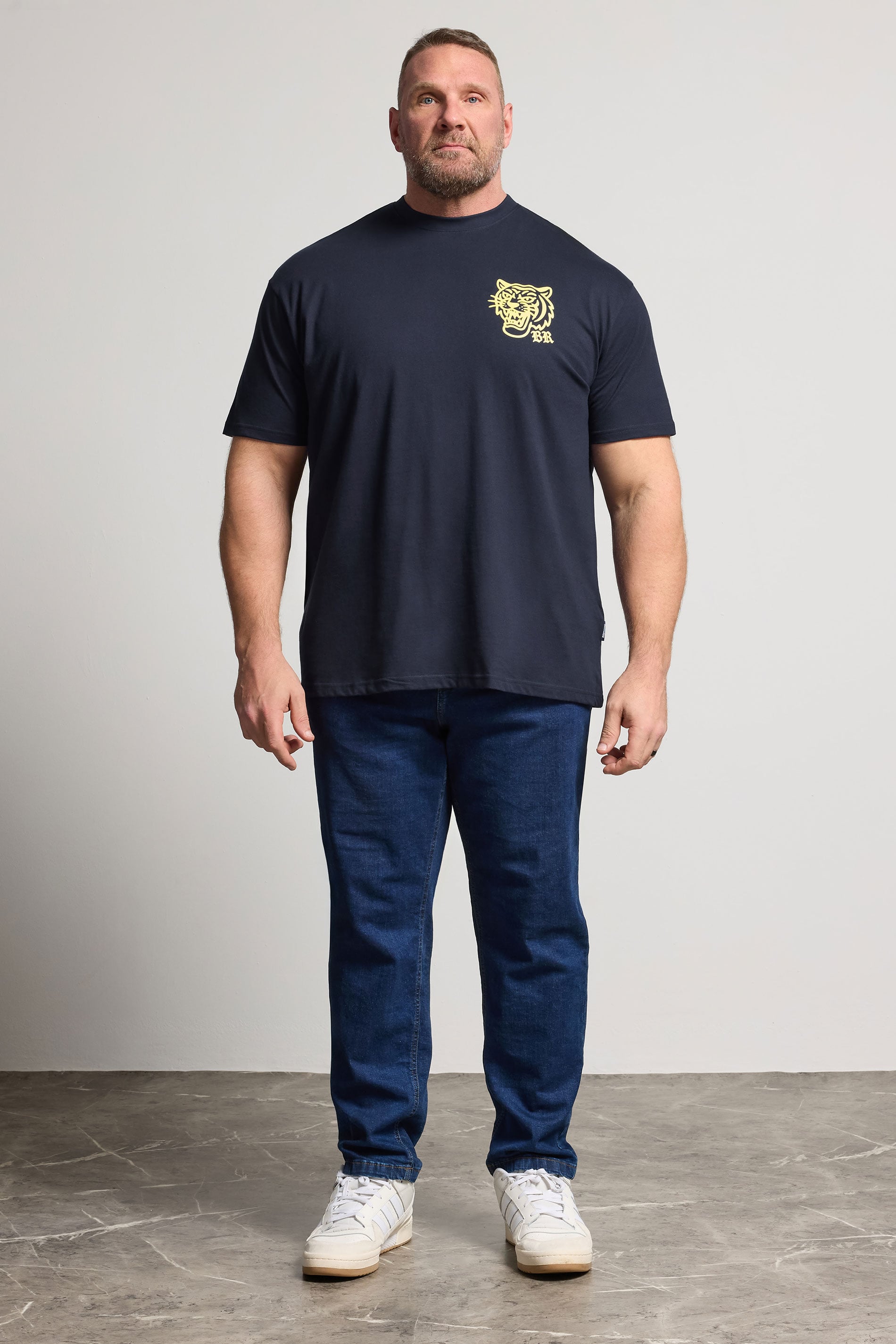 BadRhino Big & Tall Navy Blue Tiger Graphic T-Shirt | BadRhino 4
