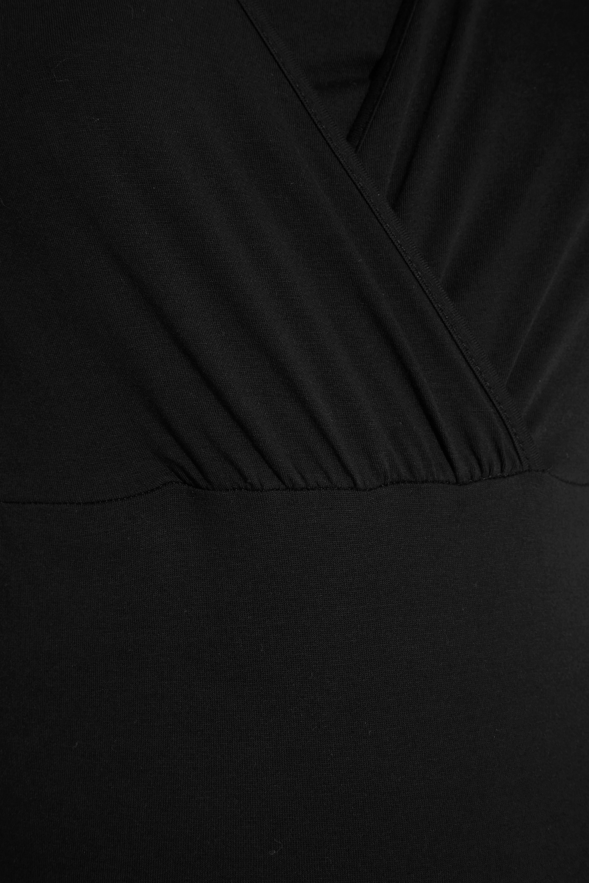 Grande taille  Vêtements de Grossesse Grande taille  Tops et t-shirts de grossesse | BUMP IT UP MATERNITY - Top Noir en Coton d'Allaitement - YF53430