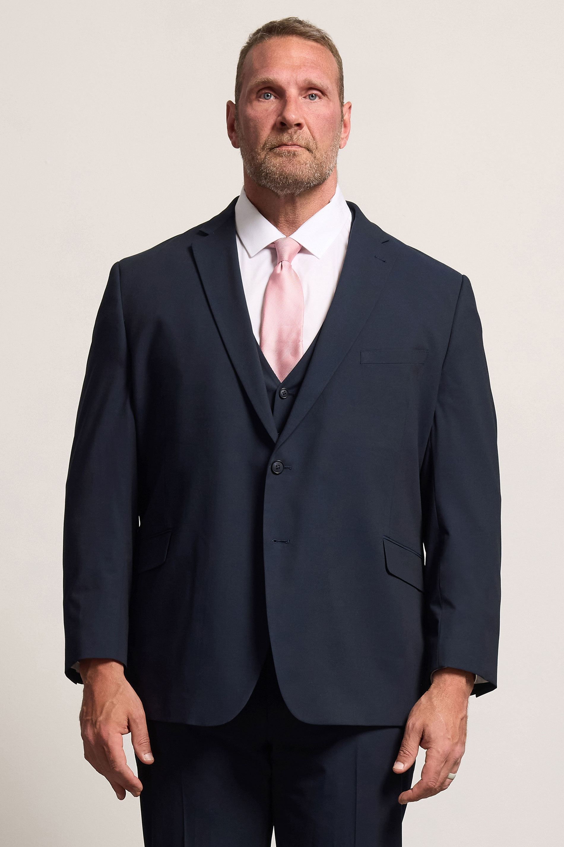 D555 Big & Tall Navy Blue Suit Jacket | BadRhino 3