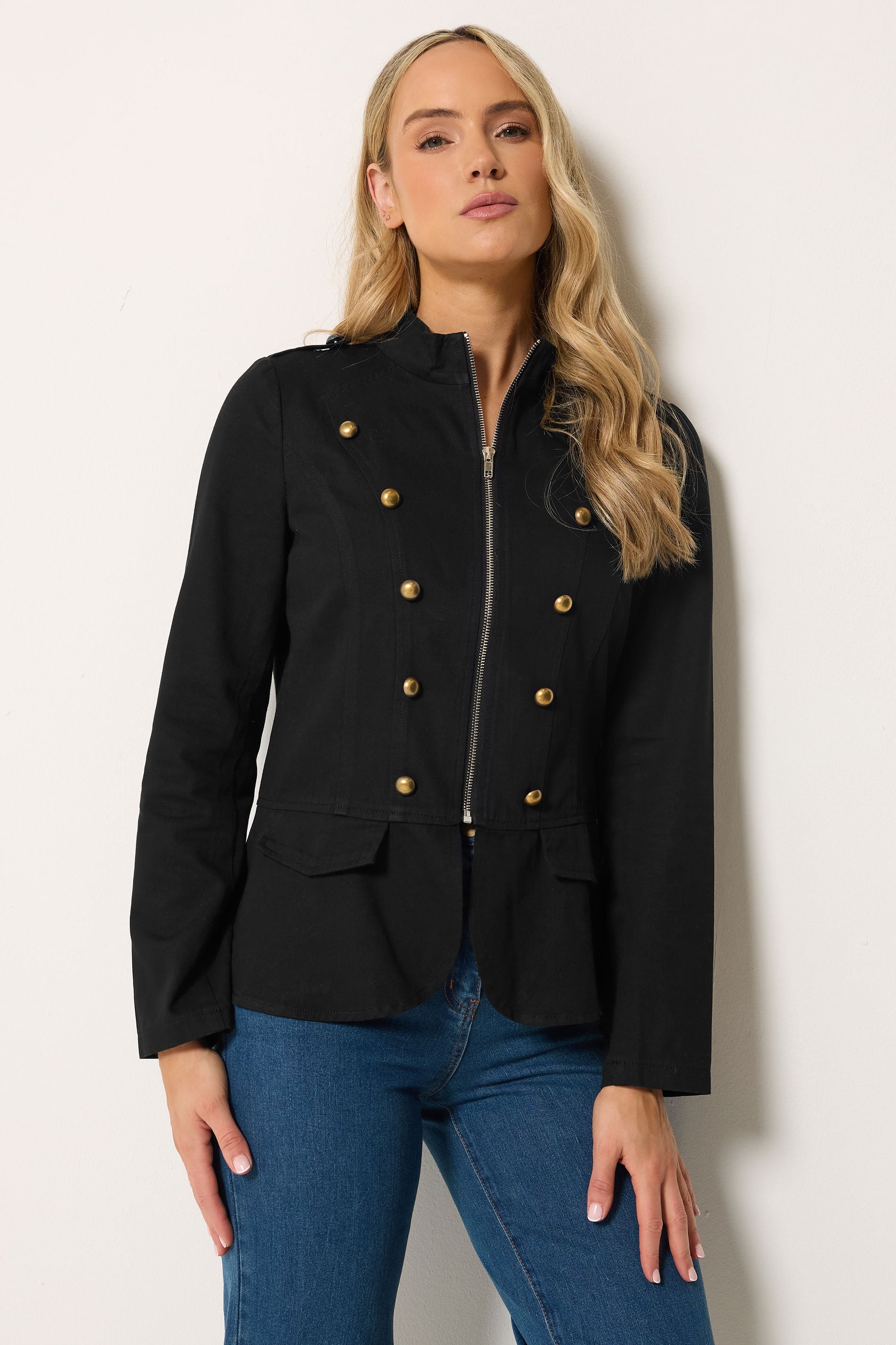 LTS Tall Women's Black Military Jacket | Long Tall Sally 3