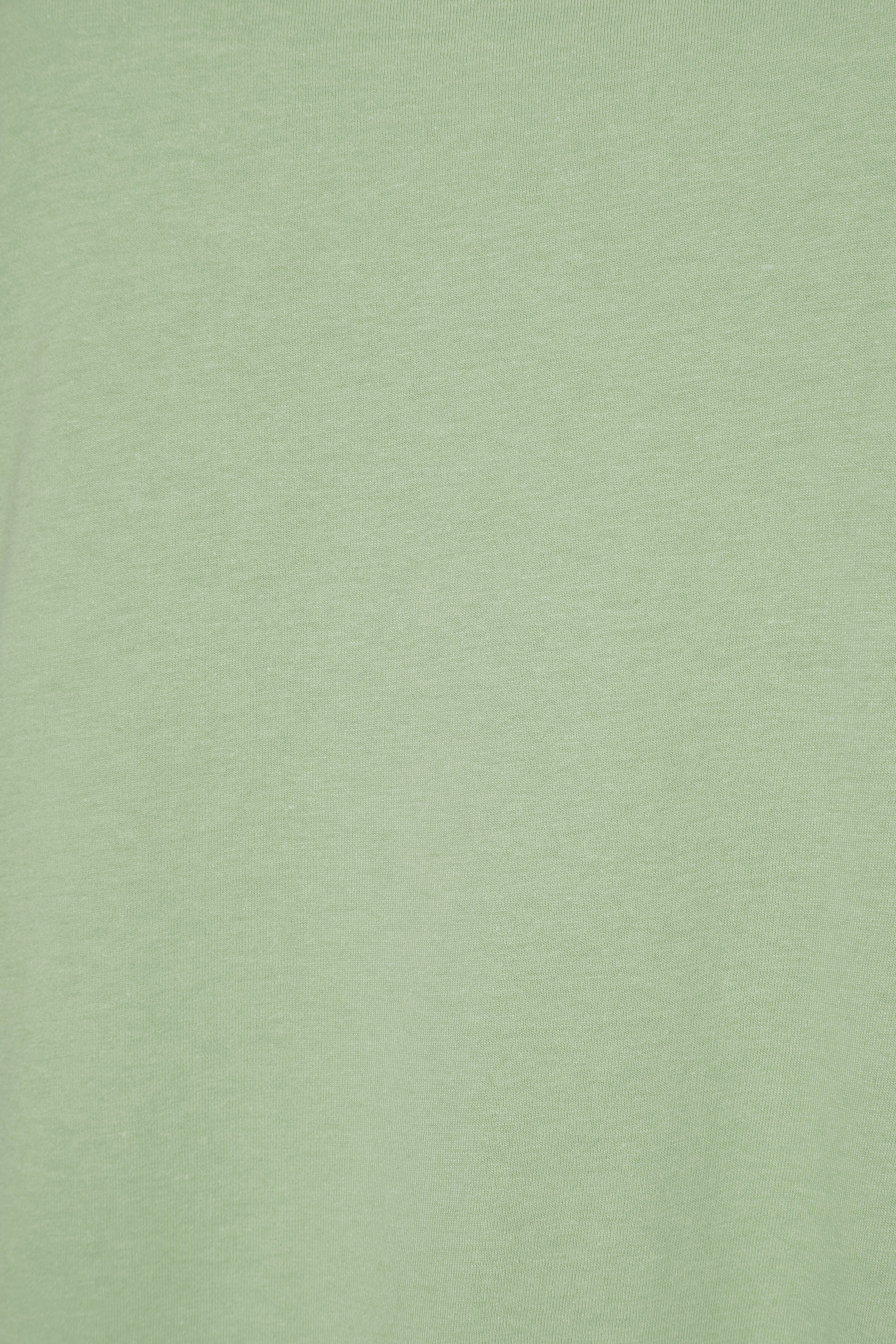 Grande taille  Tops Grande taille  T-Shirts | T-Shirt Vert Pastel Manches Longues en Jersey - CU39783