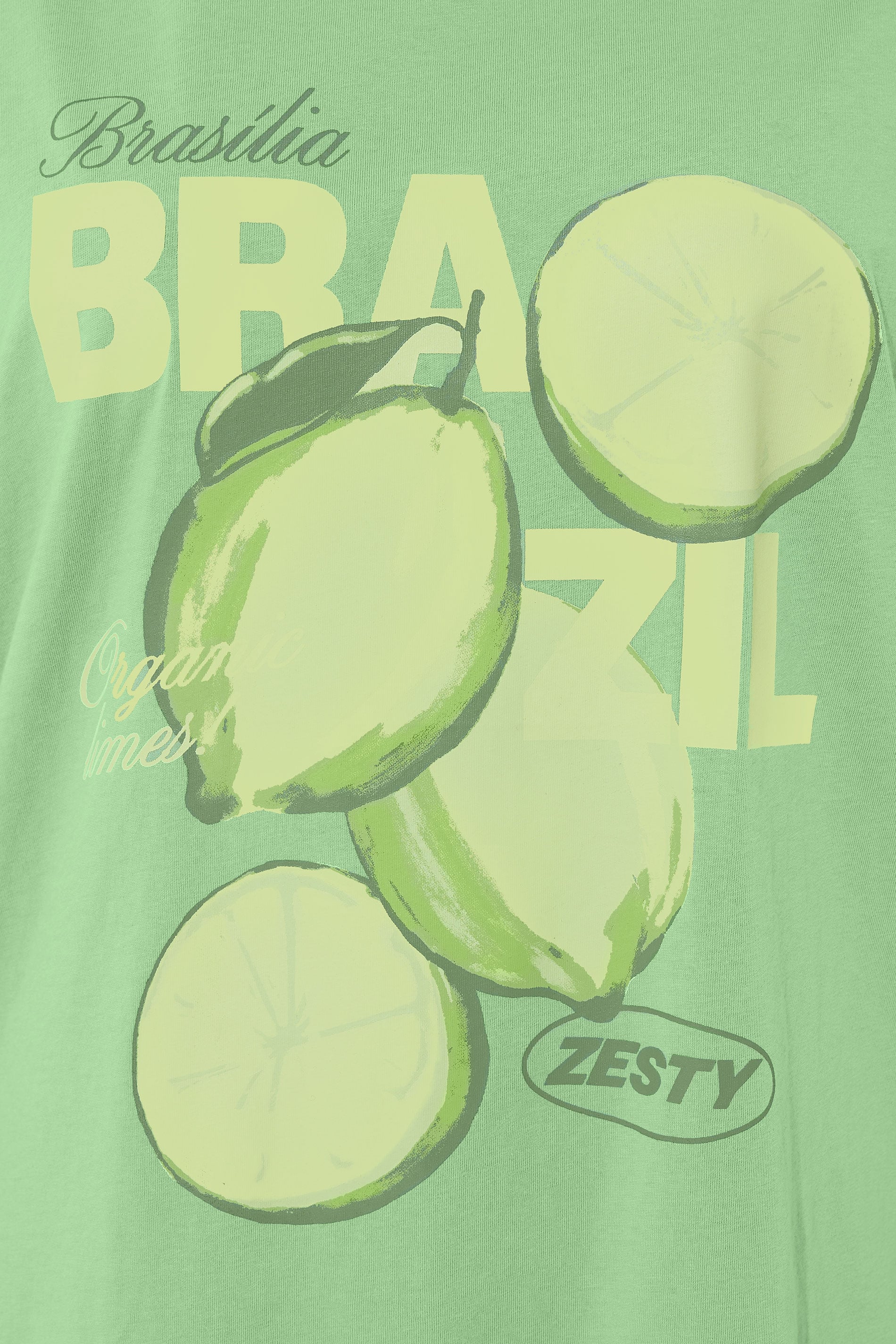 LIMITED COLLECTION Plus Size Green 'Brazil' Lime Longline T-Shirt | Yours Clothing 5