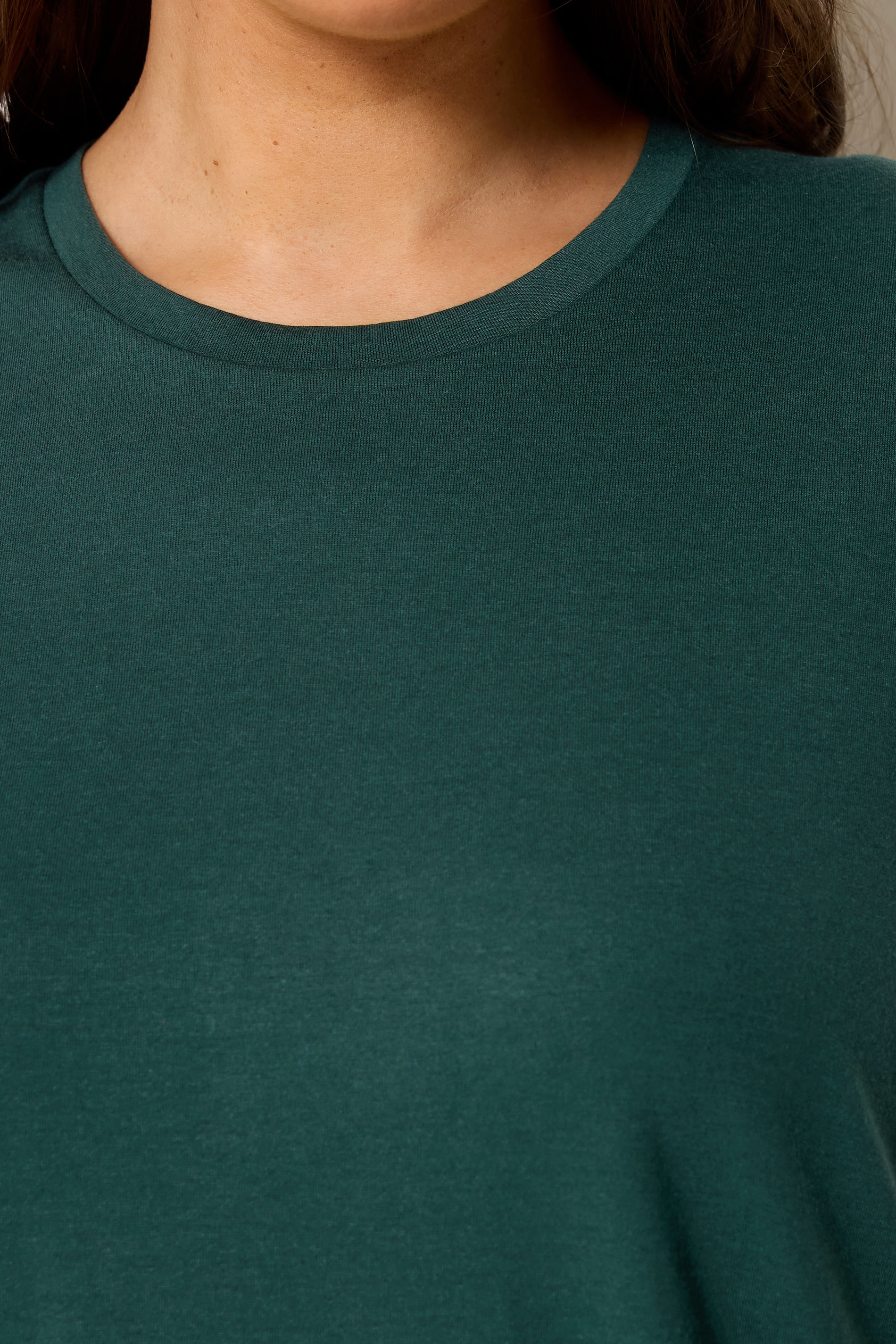 YOURS Plus Size Forest Green Core Basic T-Shirt | Yours Clothing 4