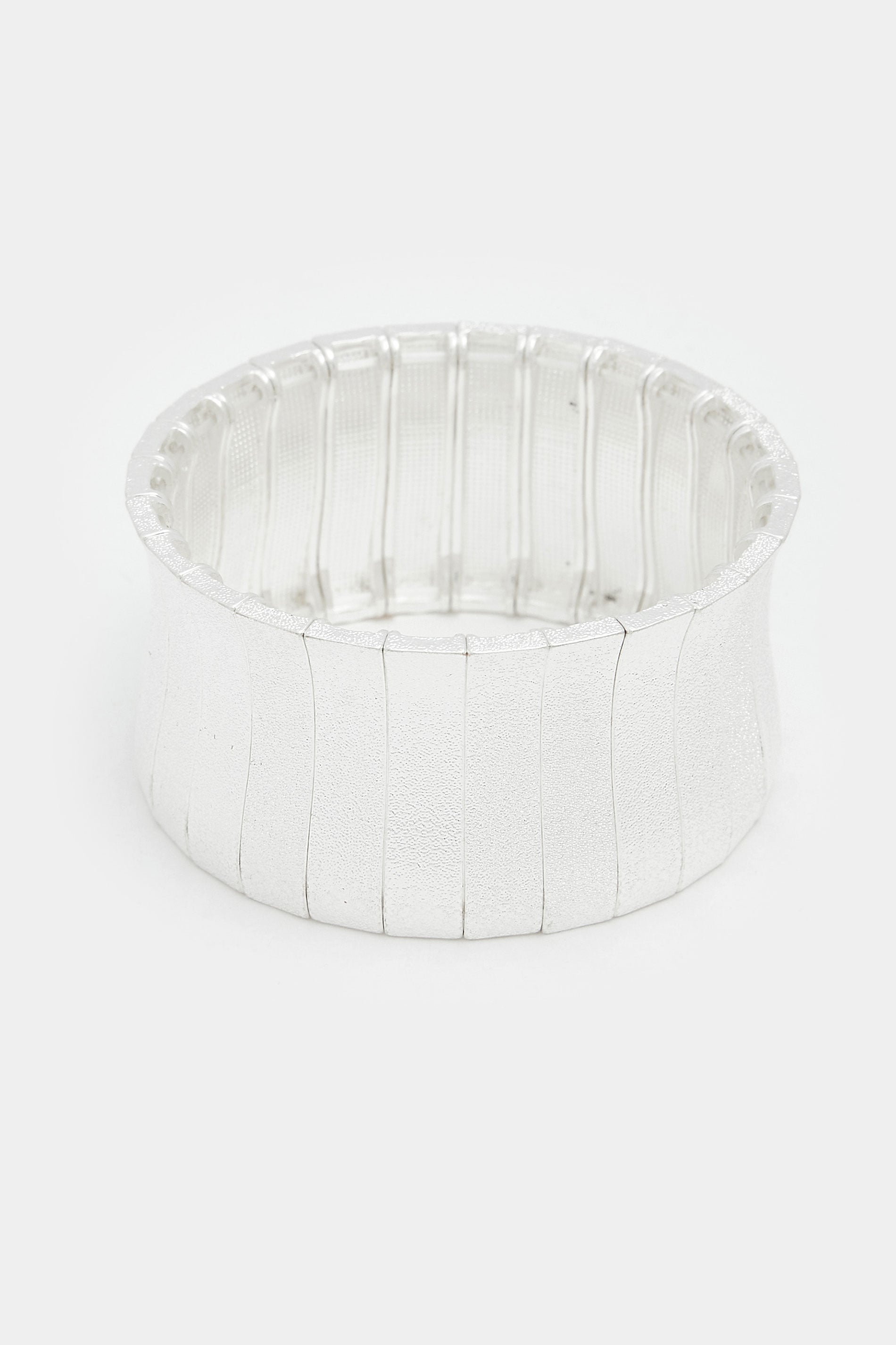 Silver Tone Statement Stretch Bracelet | Yours Clothing 3