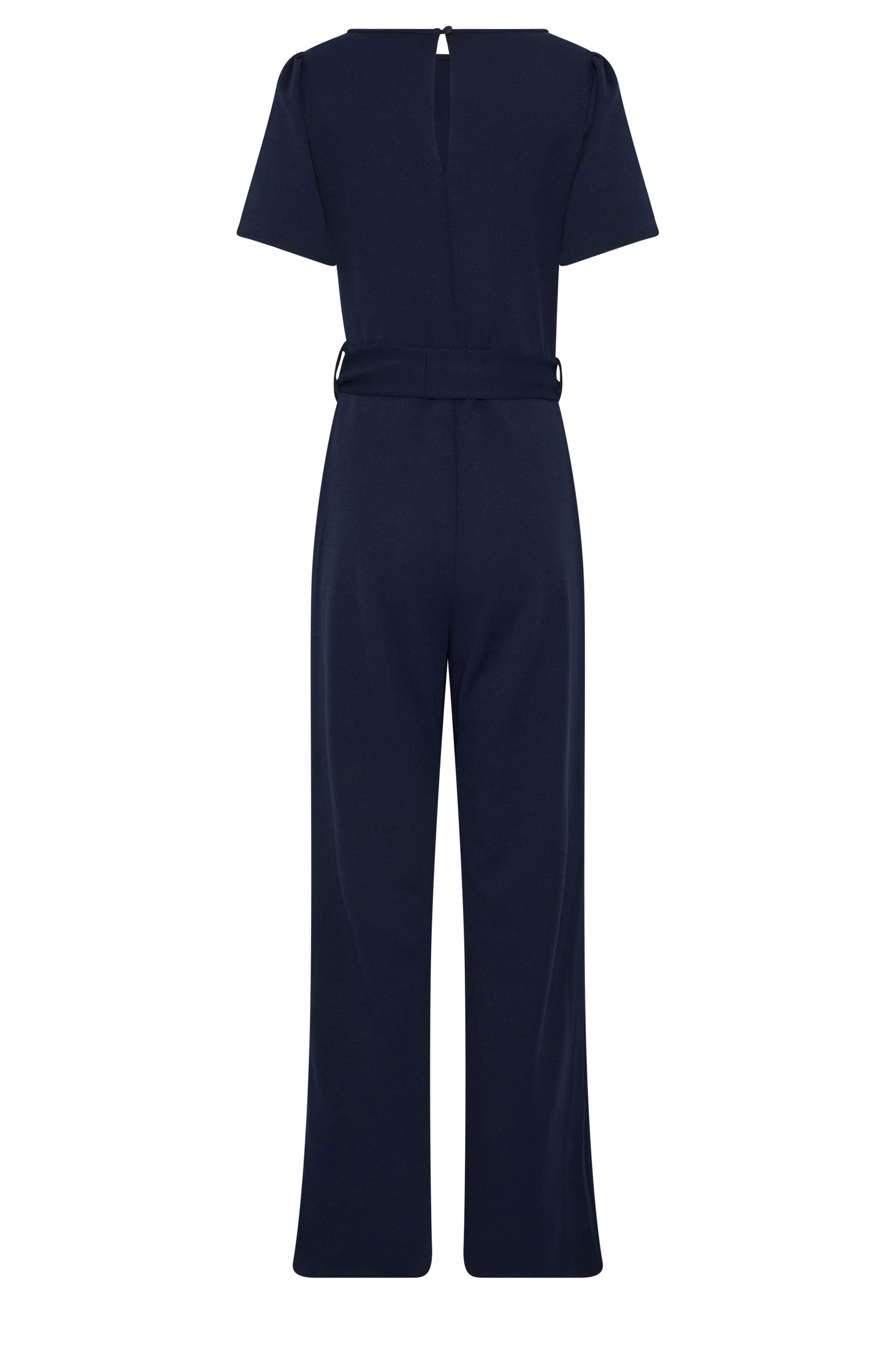 LTS Tall Women's Navy Blue Scuba Button Front Jumpsuit | Long Tall Sally 6