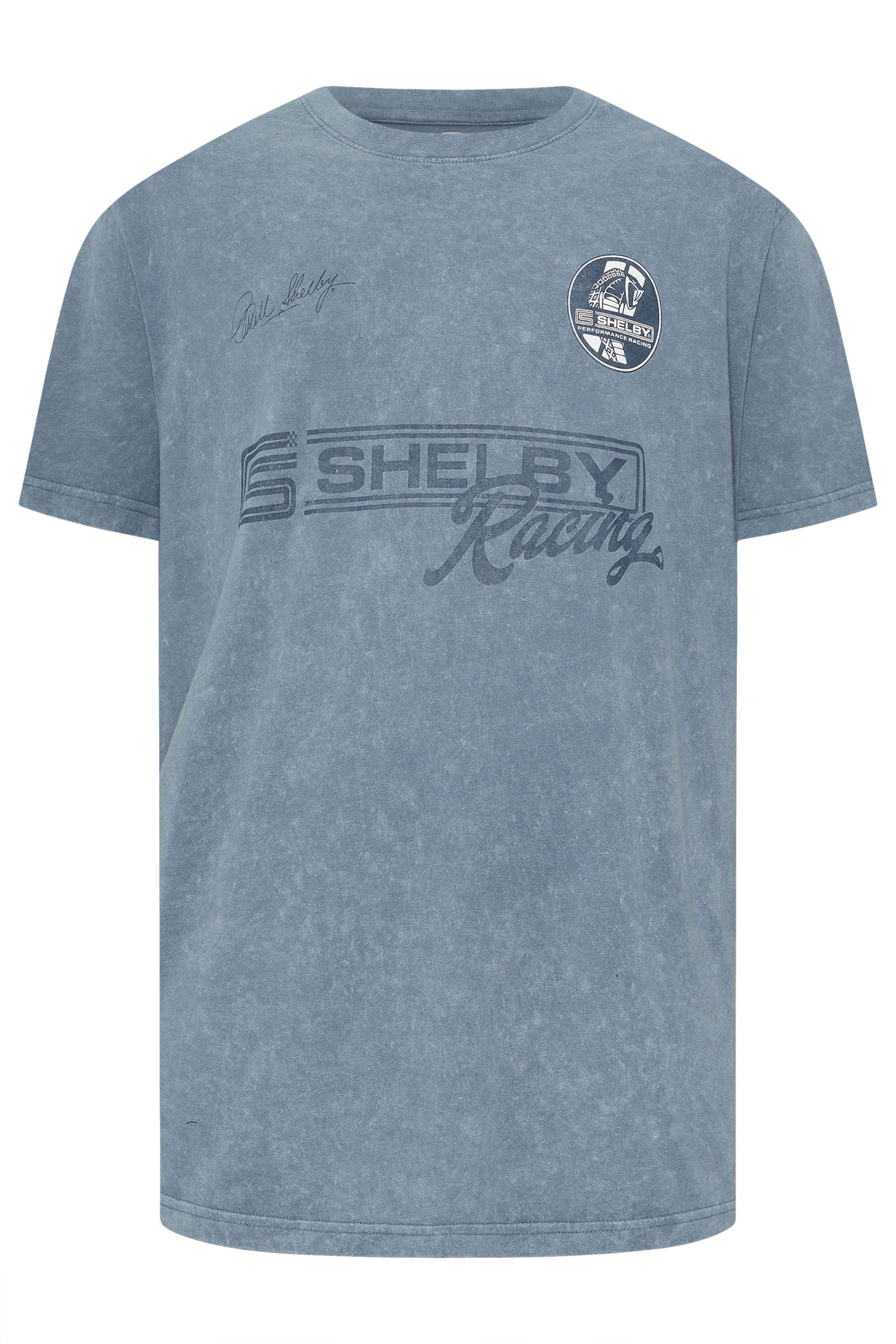 BadRhino Big & Tall Blue Acid Wash Shelby Graphic T-Shirt | BadRhino 7