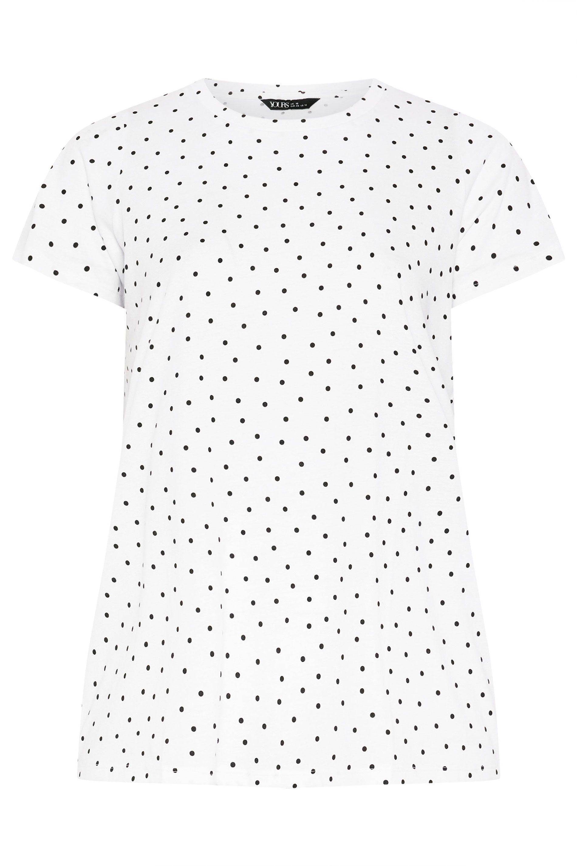 YOURS Plus Size Polka Dot Short Sleeve Top | Yours Clothing 5
