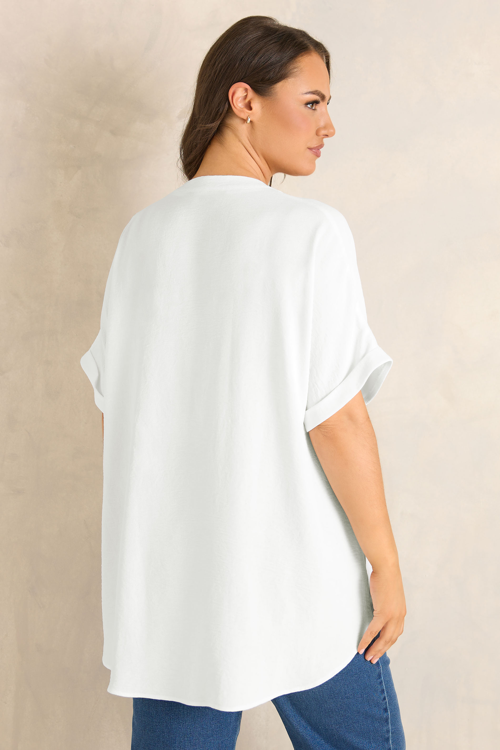 EVANS Plus Size White Short Sleeve Utility Blouse | Evans  4