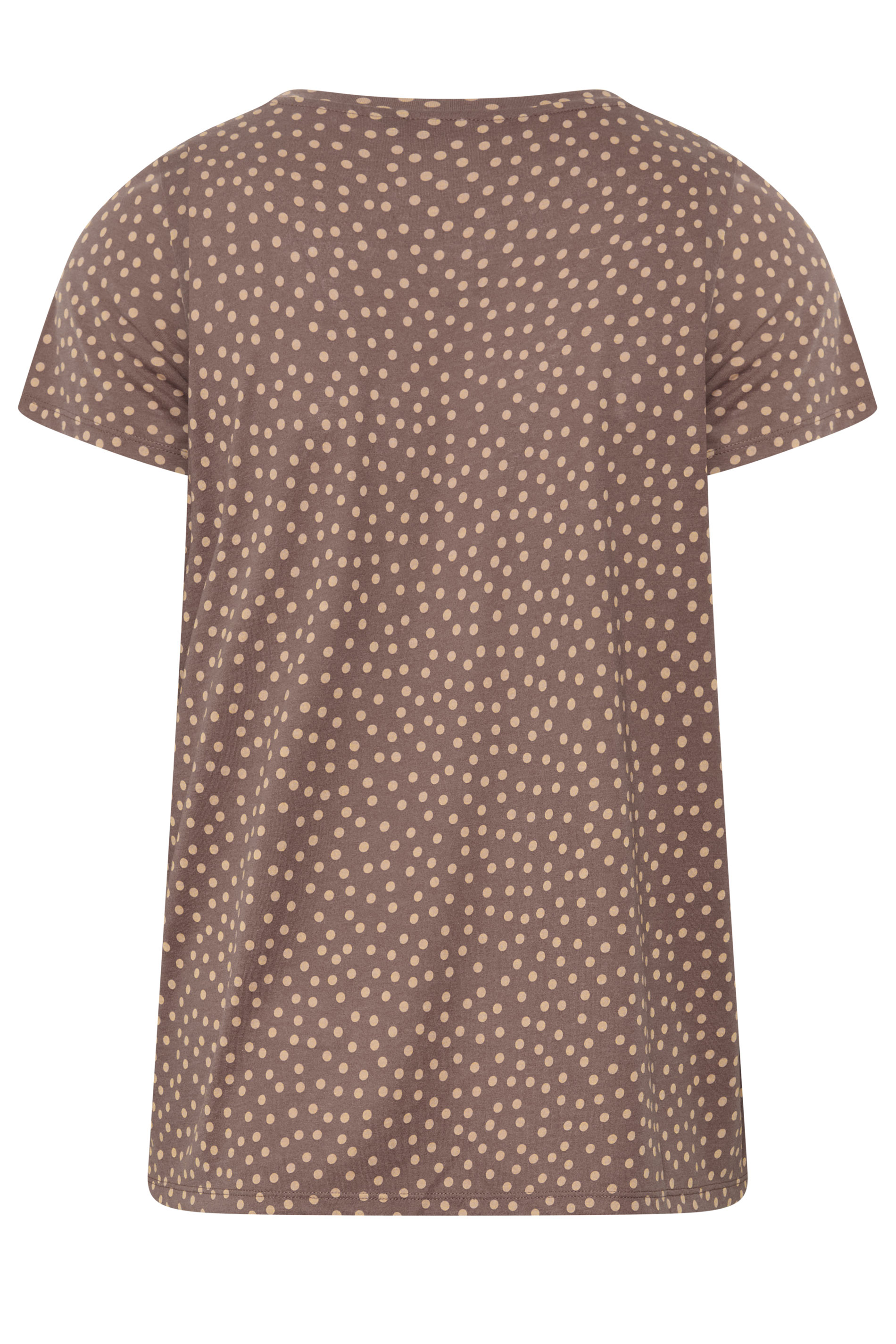 YOURS Plus Size Natural Spot Print Short Sleeve Top | Yours Clothing 6