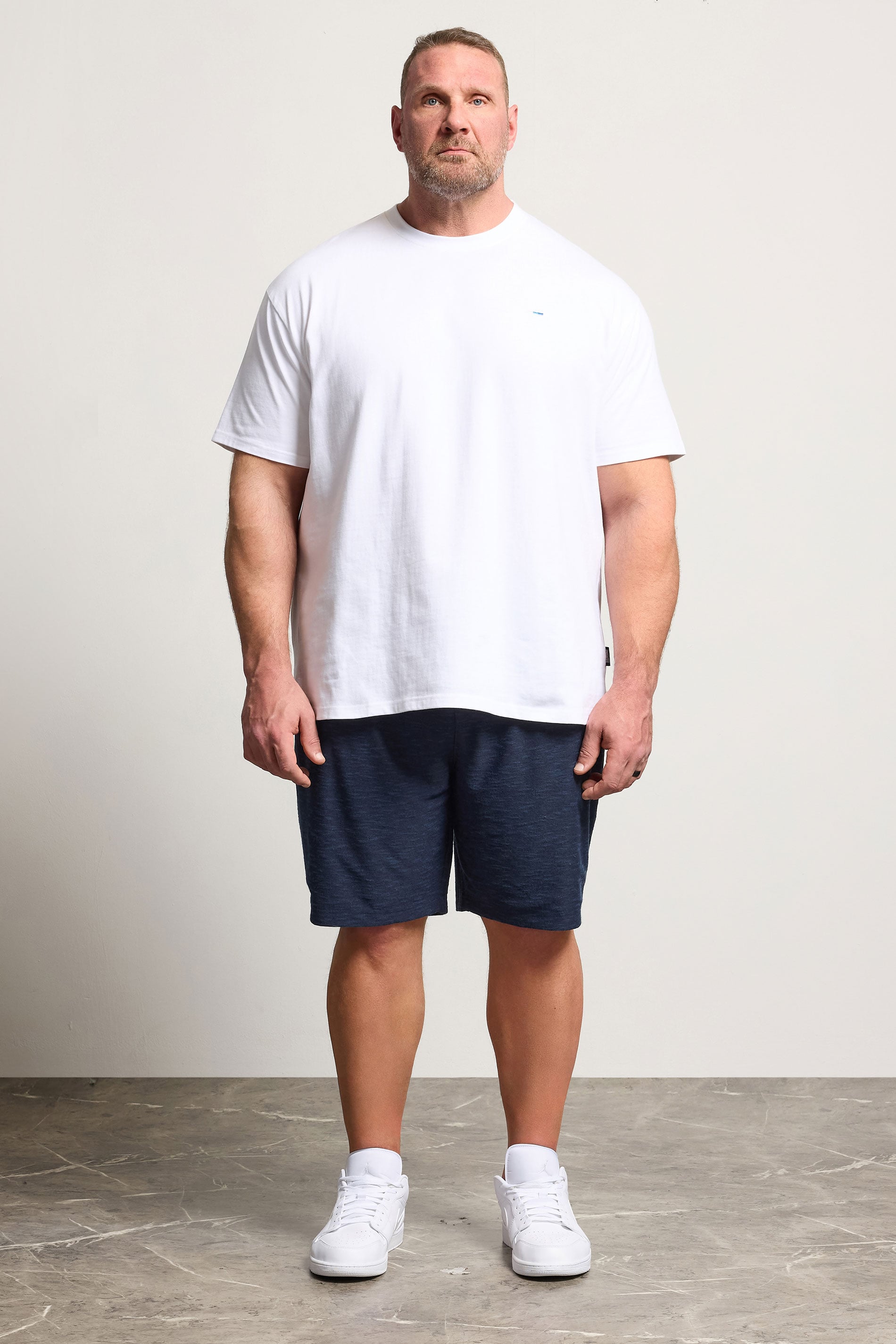 BadRhino Big & Tall Navy Blue Slub Shorts | BadRhino 1