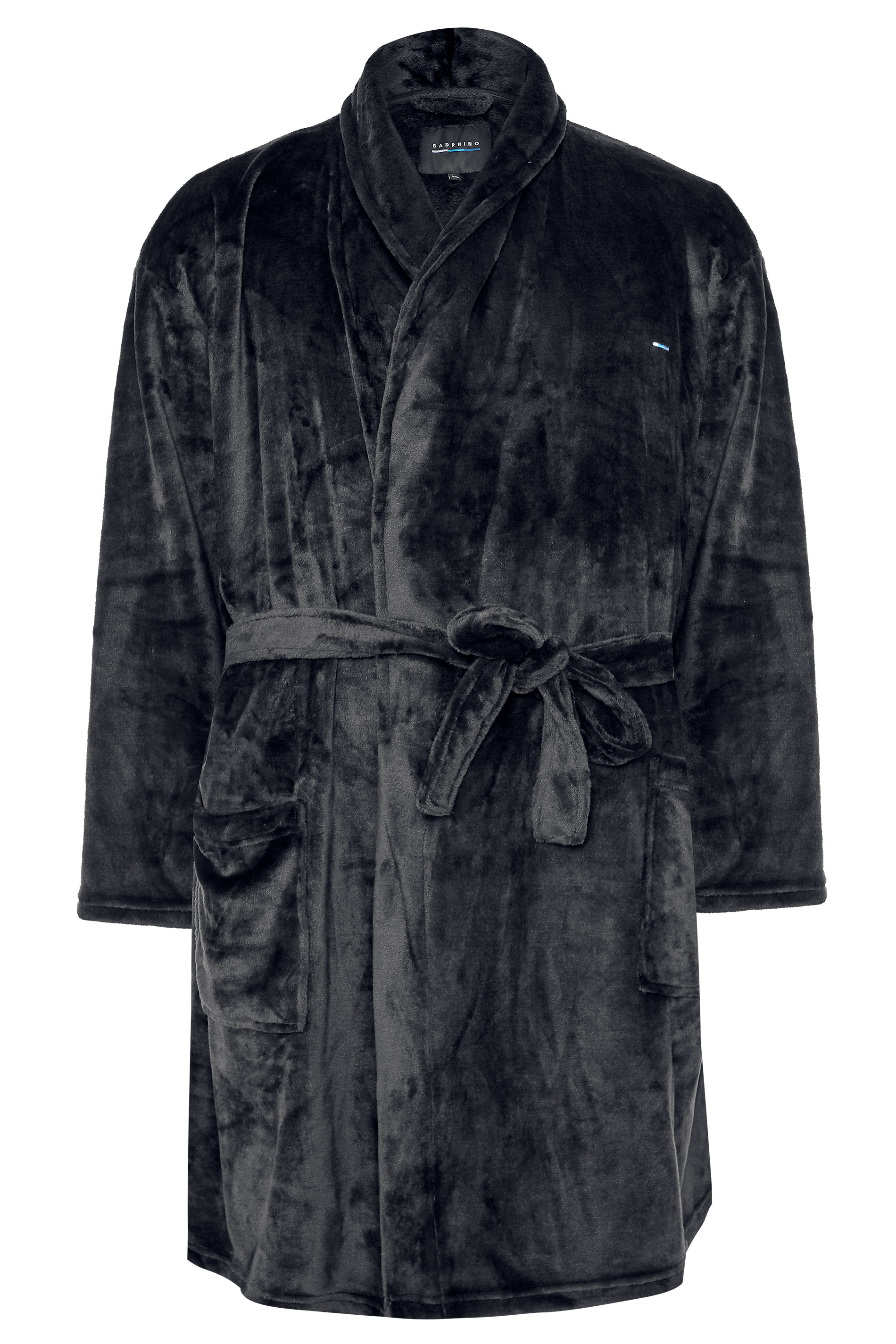 Black Longline Dressing Gown | New Look