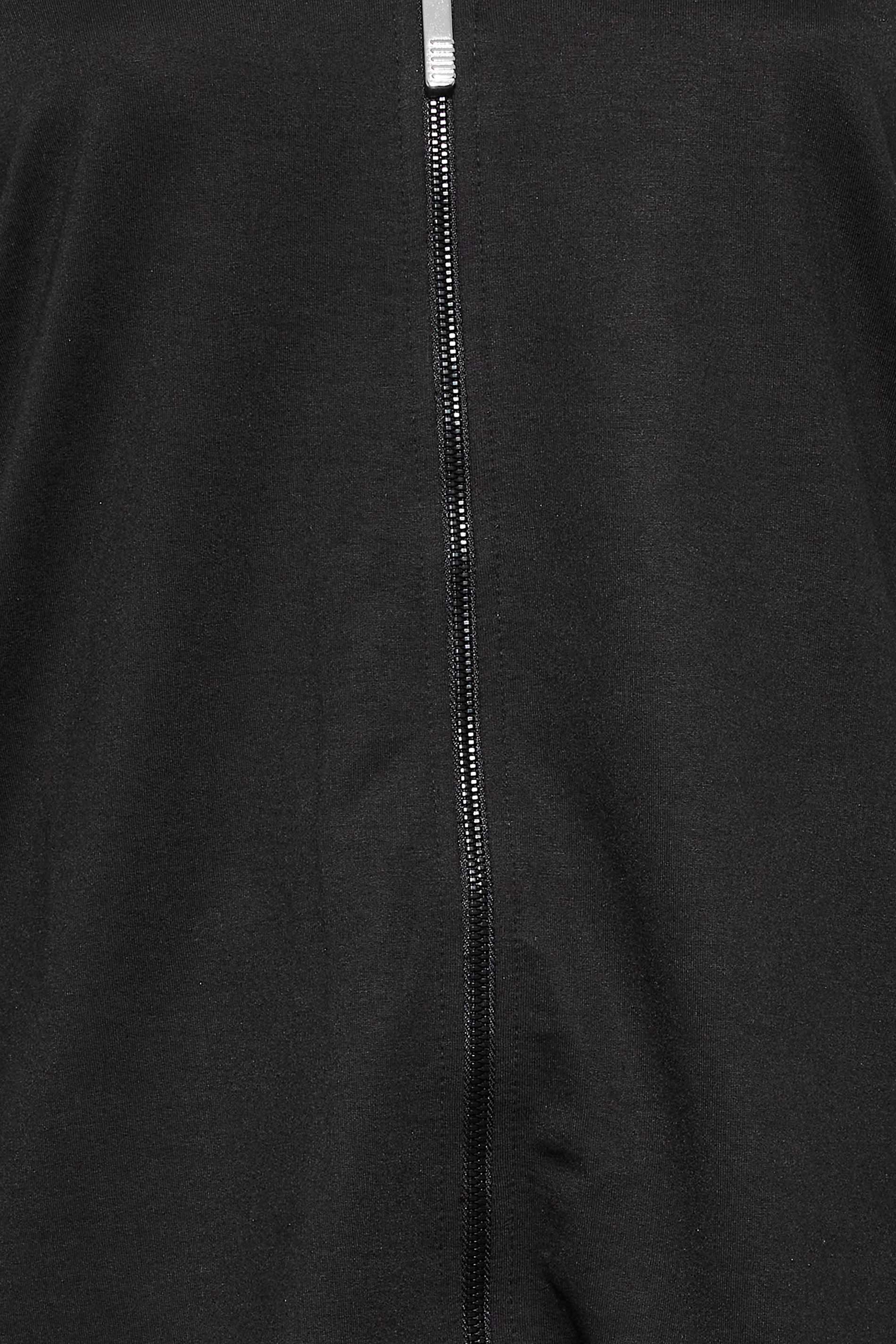 Plus Size Black Asymmetric Hem Zip Front Cardigan | Yours Clothing