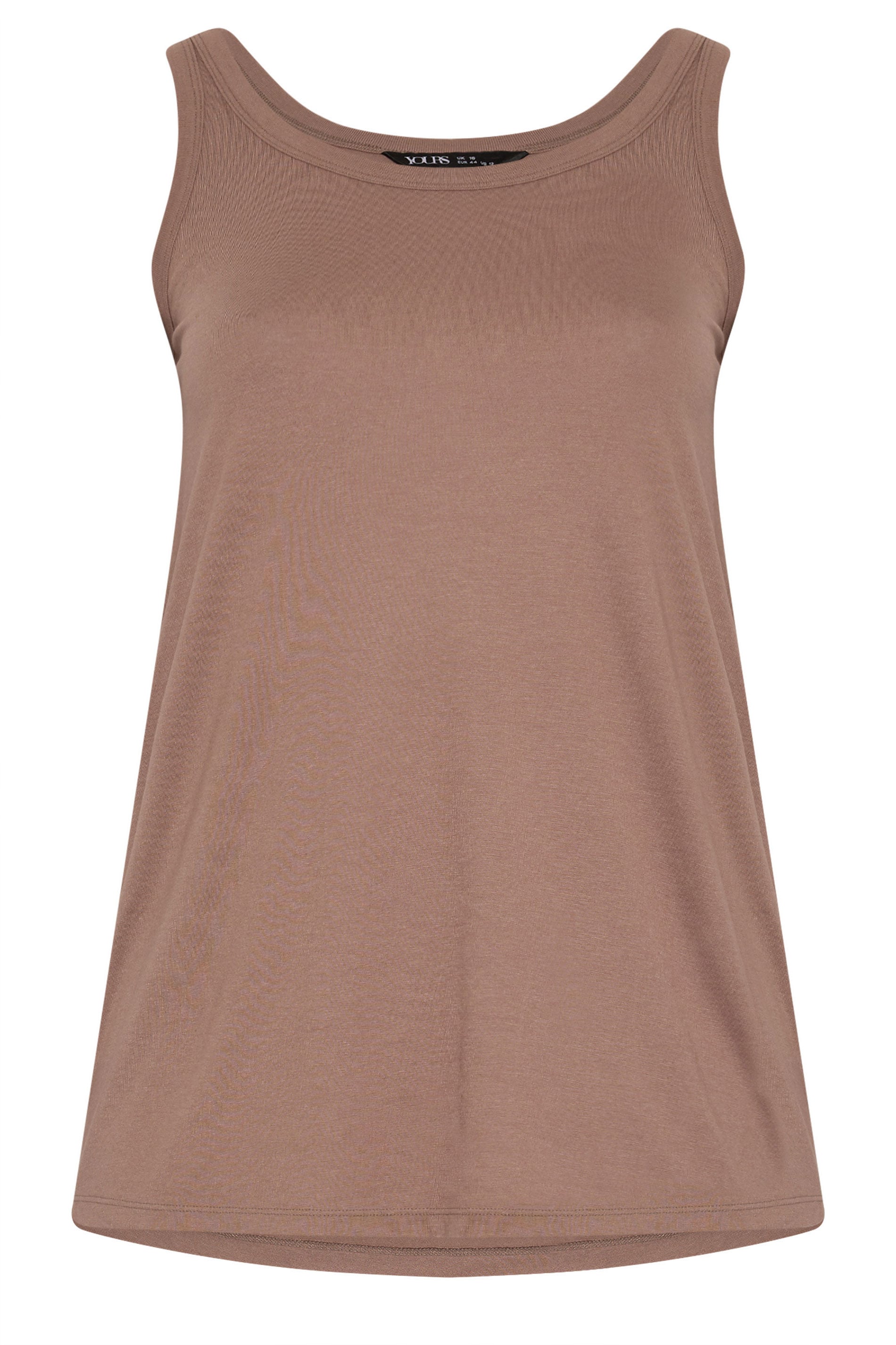 YOURS Plus Size Brown Basic Core Vest Top | Yours Clothing 5