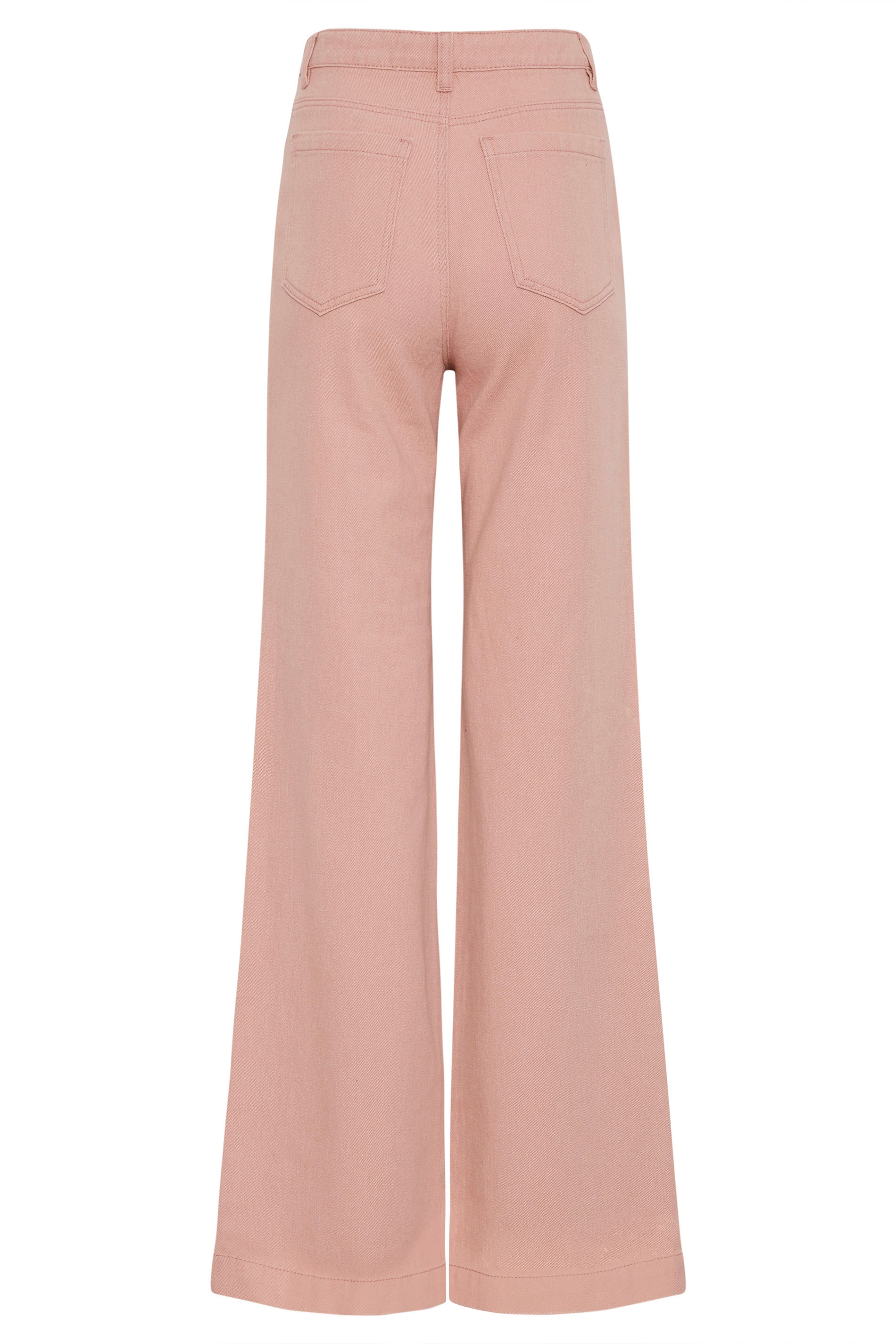 LTS Tall Women's Pink Cotton Twill Wide Leg Trousers | Long Tall Sally 2