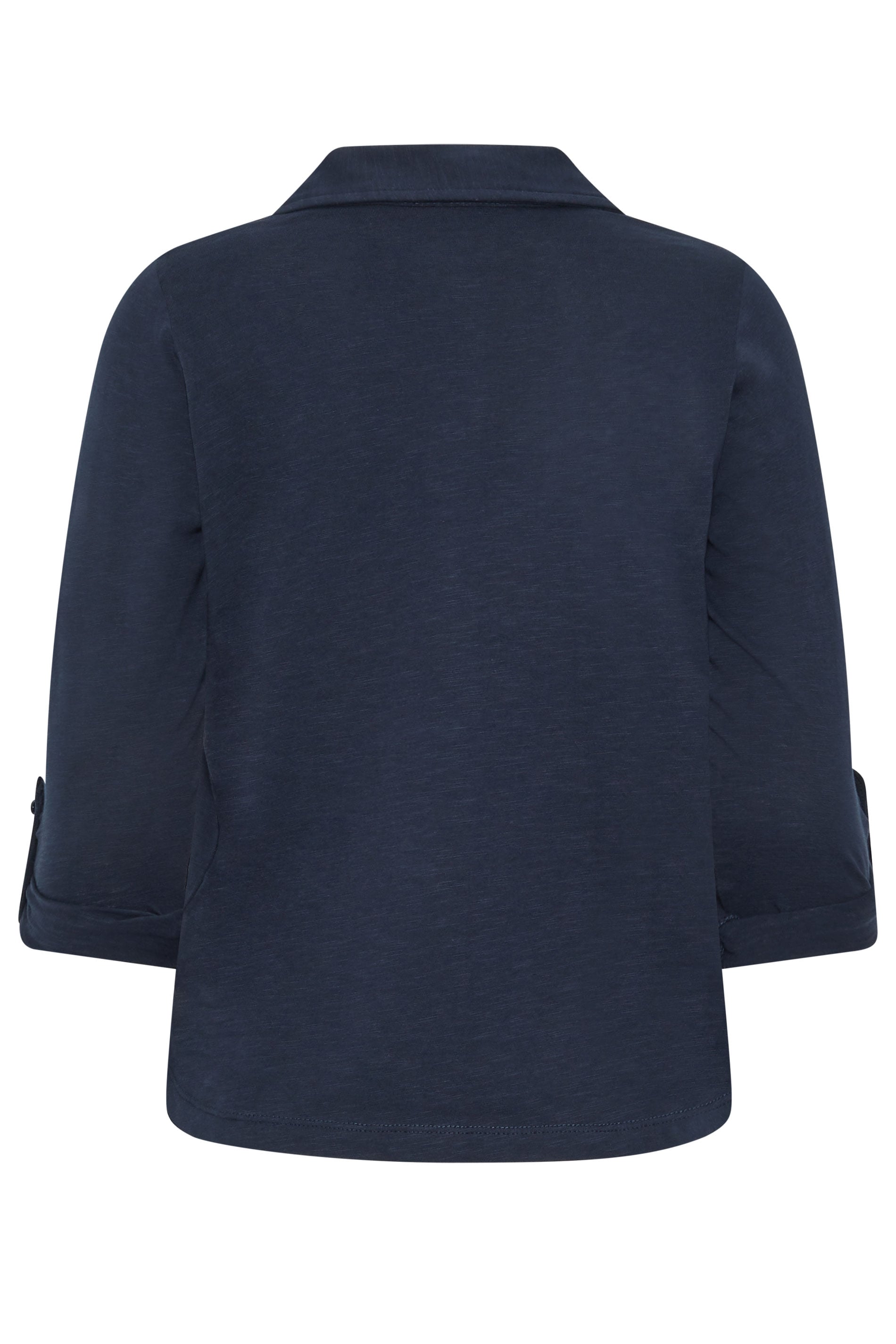 PixieGirl Petite Women's Navy Blue Button Cotton Shirt | PixieGirl 6