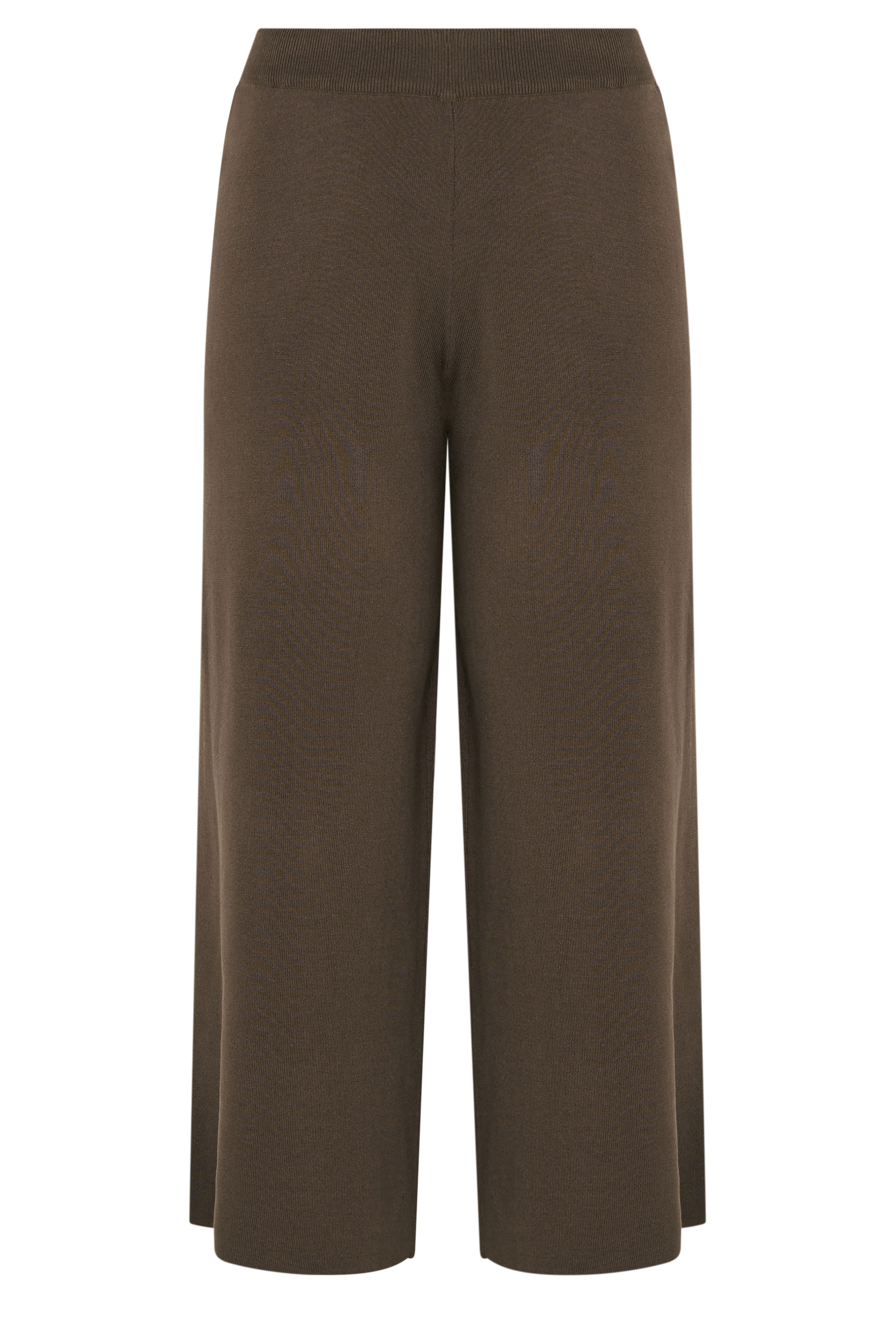 LIMITED COLLECTION Plus Size Chocolate Brown Knitted Trousers | Yours Clothing 5