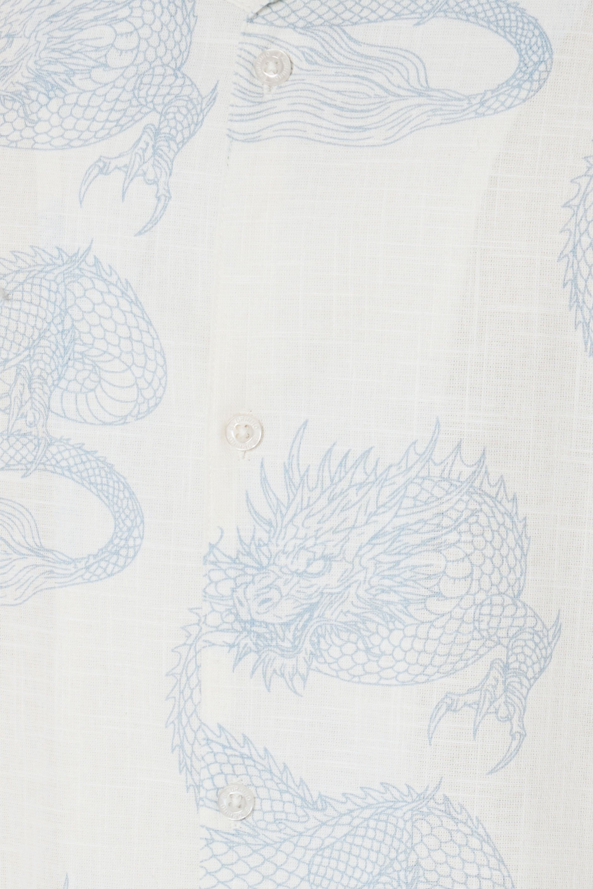 BadRhino Big & Tall White Dragon Print Shirt | BadRhino 8