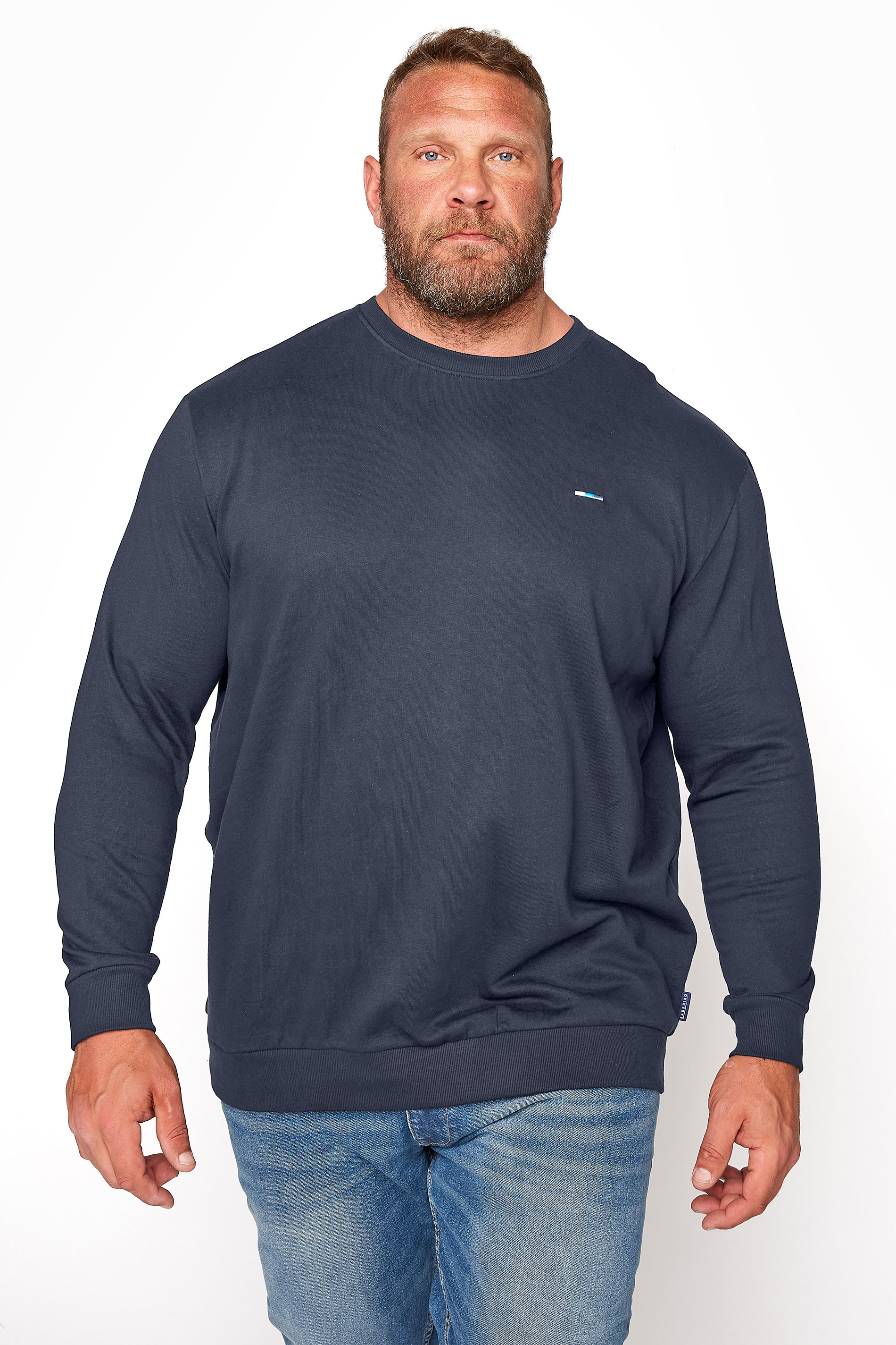 BadRhino Big & Tall Navy Blue Essential Sweatshirt 1