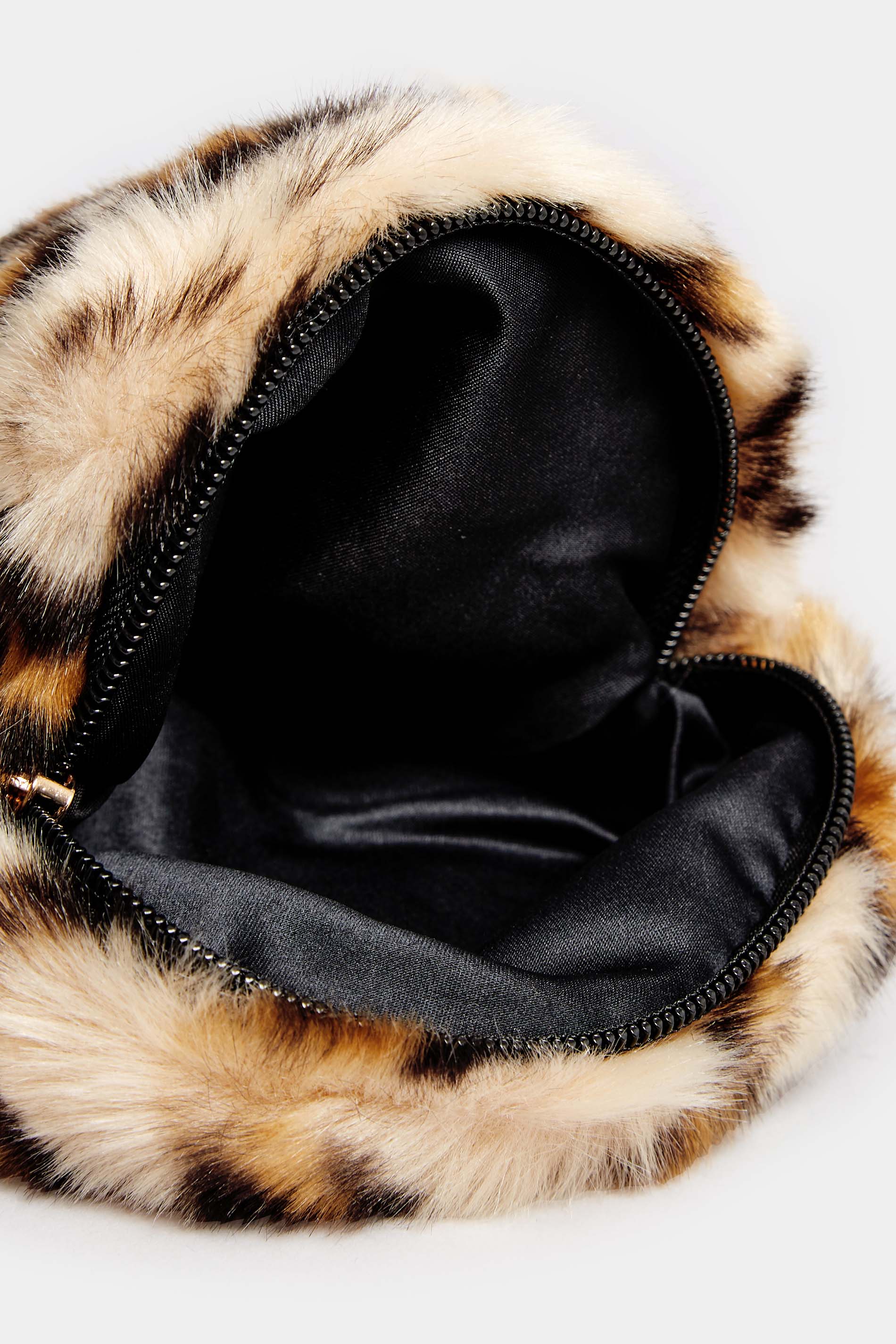 Furry leopard print bag hot sale