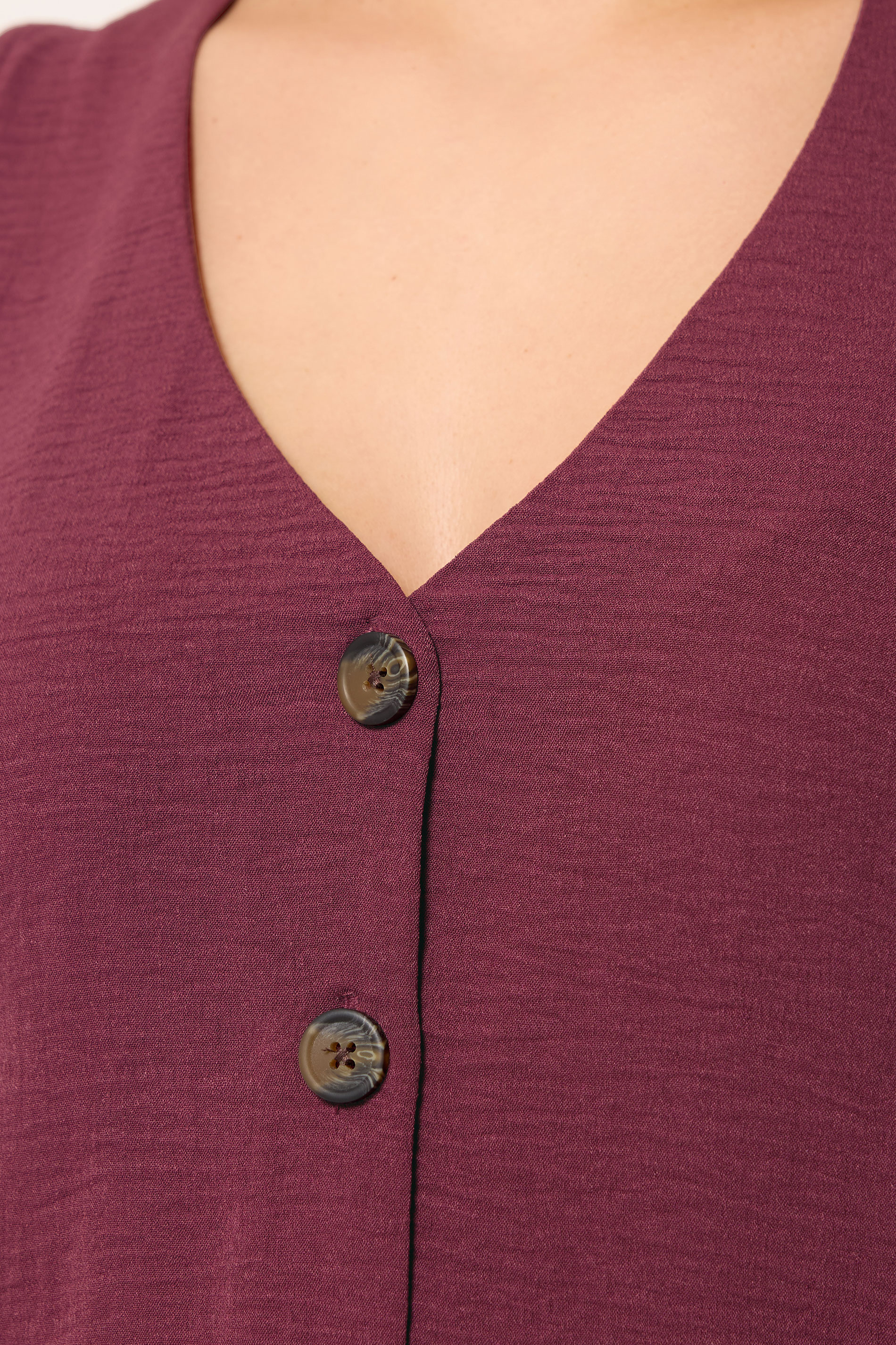 YOURS Plus Size Burgundy Red Waistcoat | Yours Clothing 4