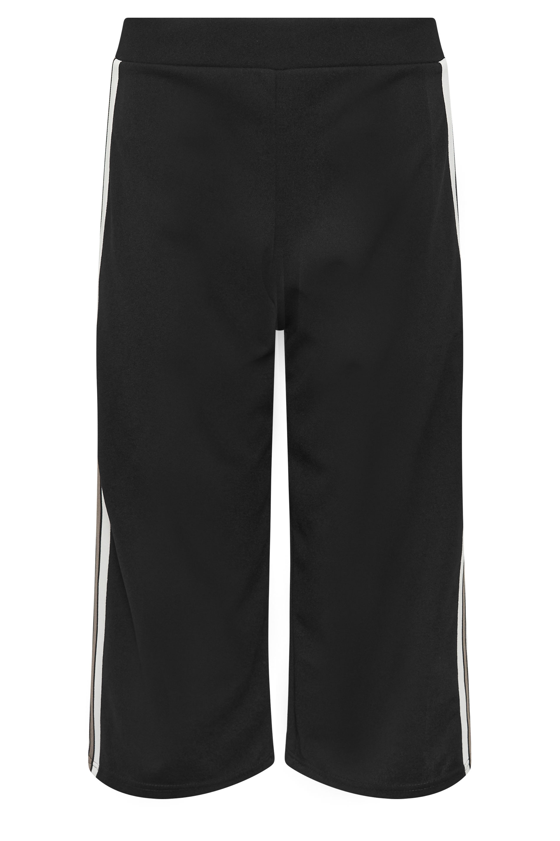 M&Co Petite Black Cropped Side Stripe Trousers | M&Co 5