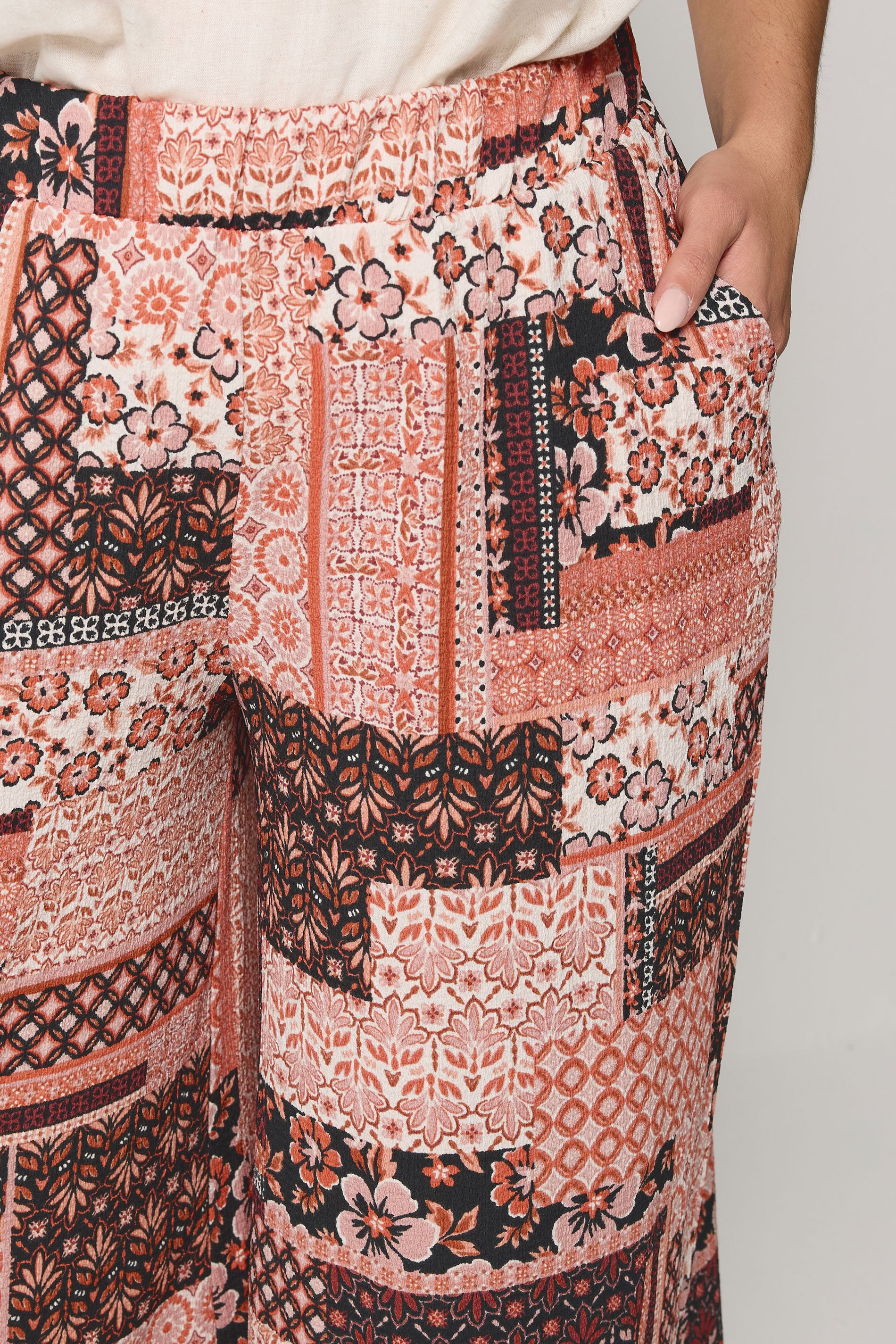 YOURS Plus Size Orange Paisley Culottes | Yours Clothing 4