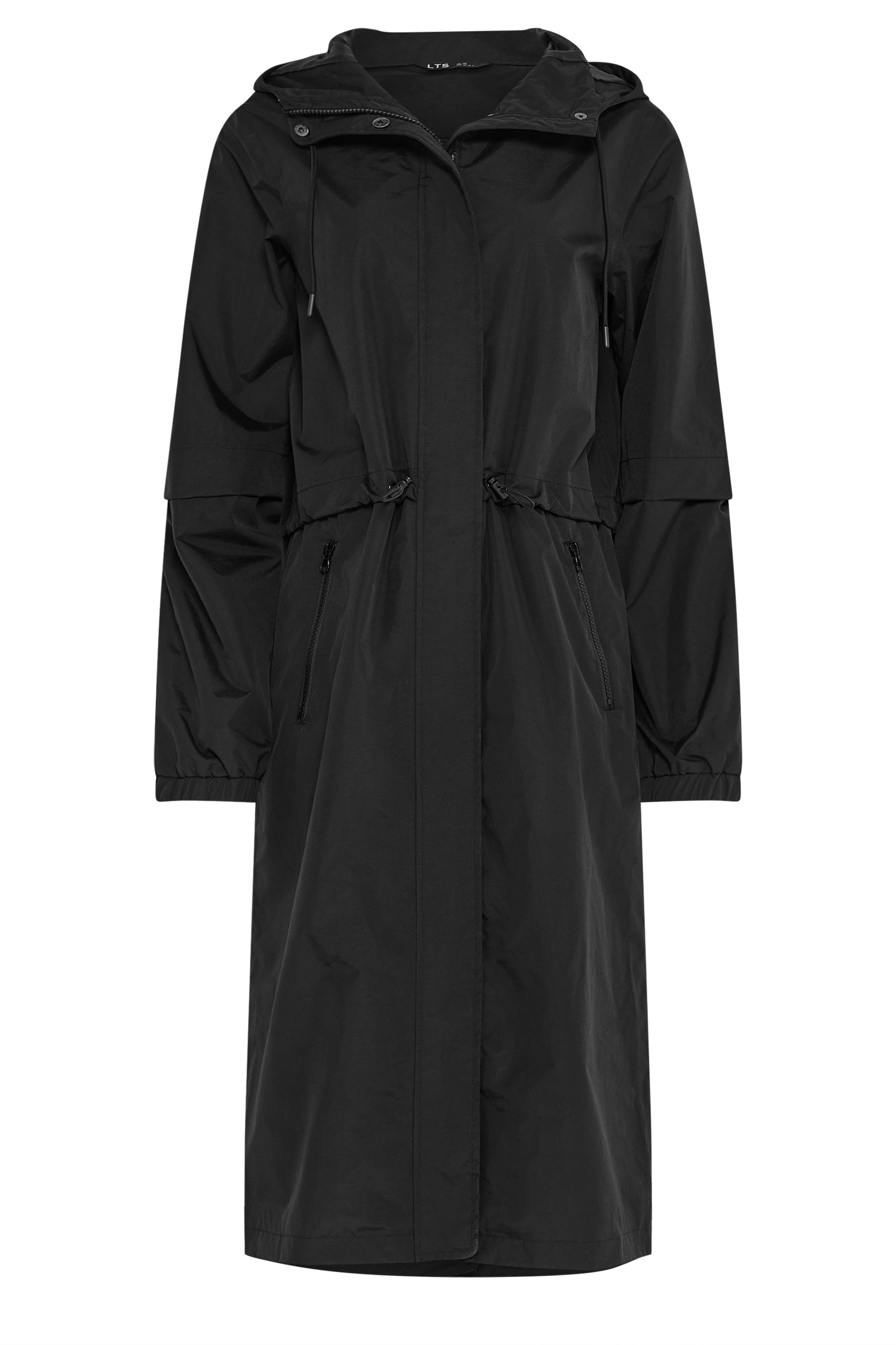 LTS Tall Women's Black Waterproof Longline Jacket | Long Tall Sally 5