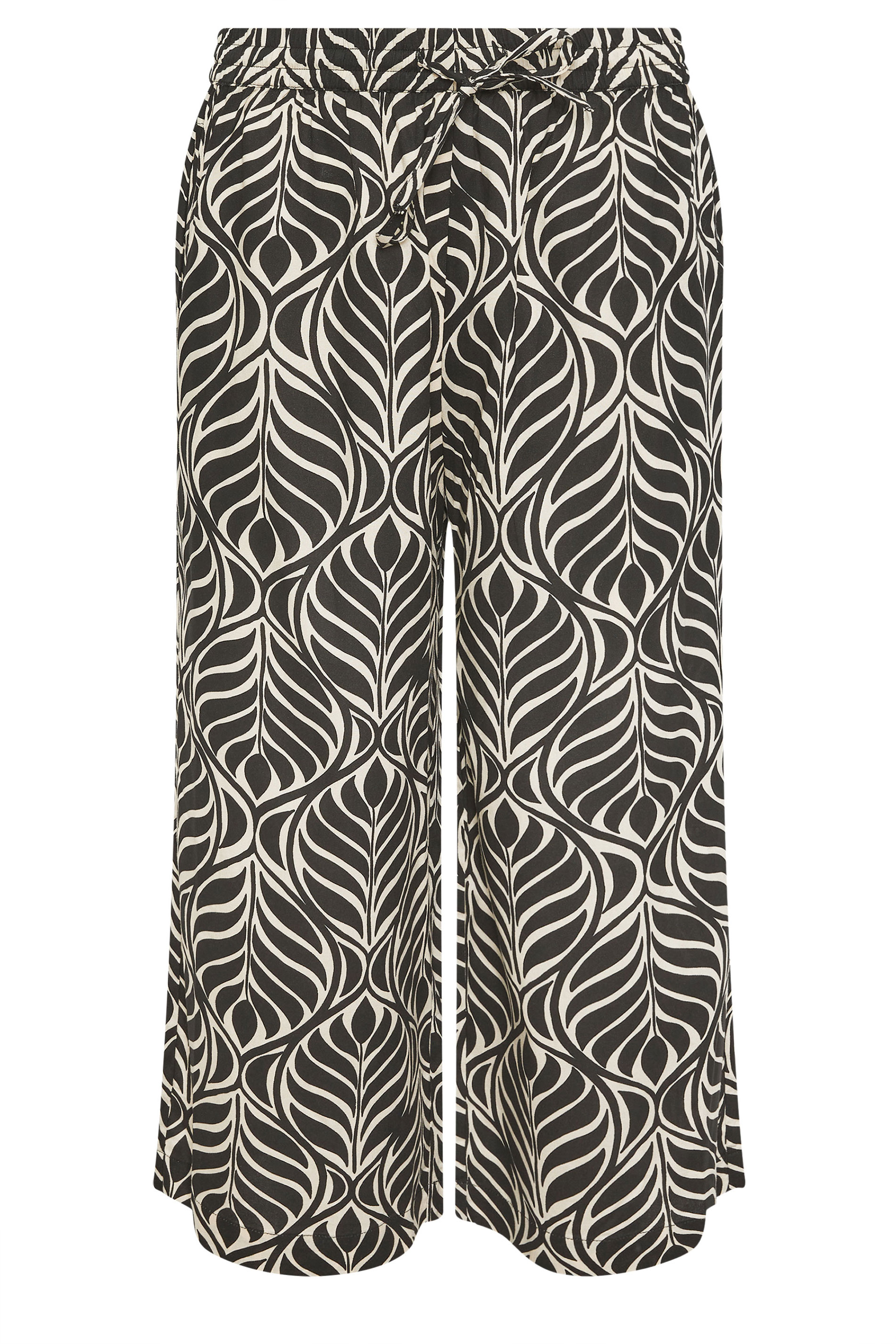 M&Co Petite Black Abstract Print Culottes | M&Co 5